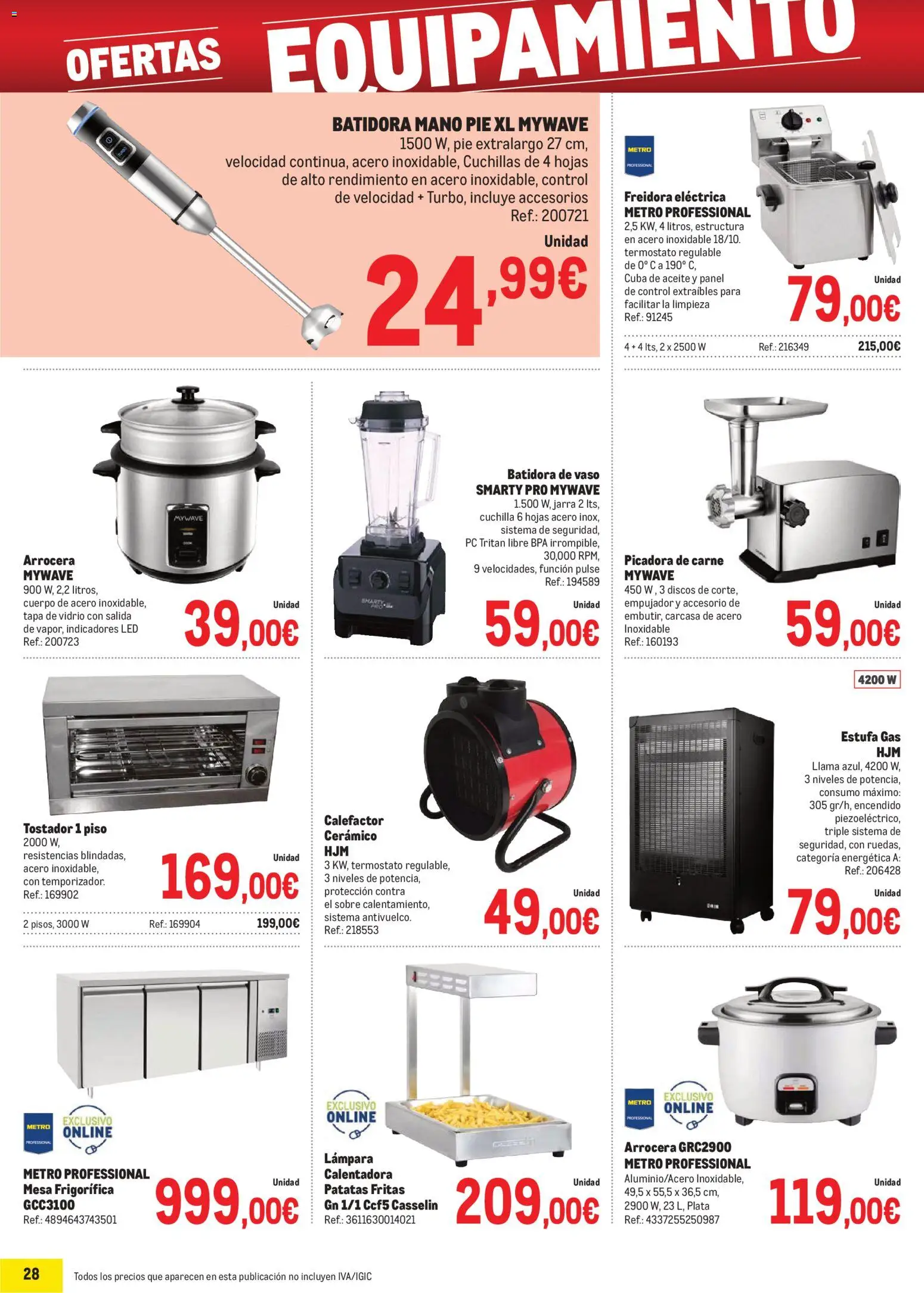 Makro - Precios Norte │ válido desde el 03.11.2025 | Página: 28 | Productos: PC, Batidora, Tostador, Mesa