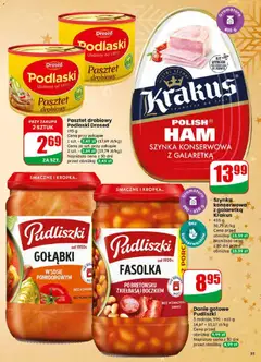 Pogląd oferty "Gołąbki Podliszki, w sosie pomidorowym" - ważna od 10.12.2025 | Strona: 35