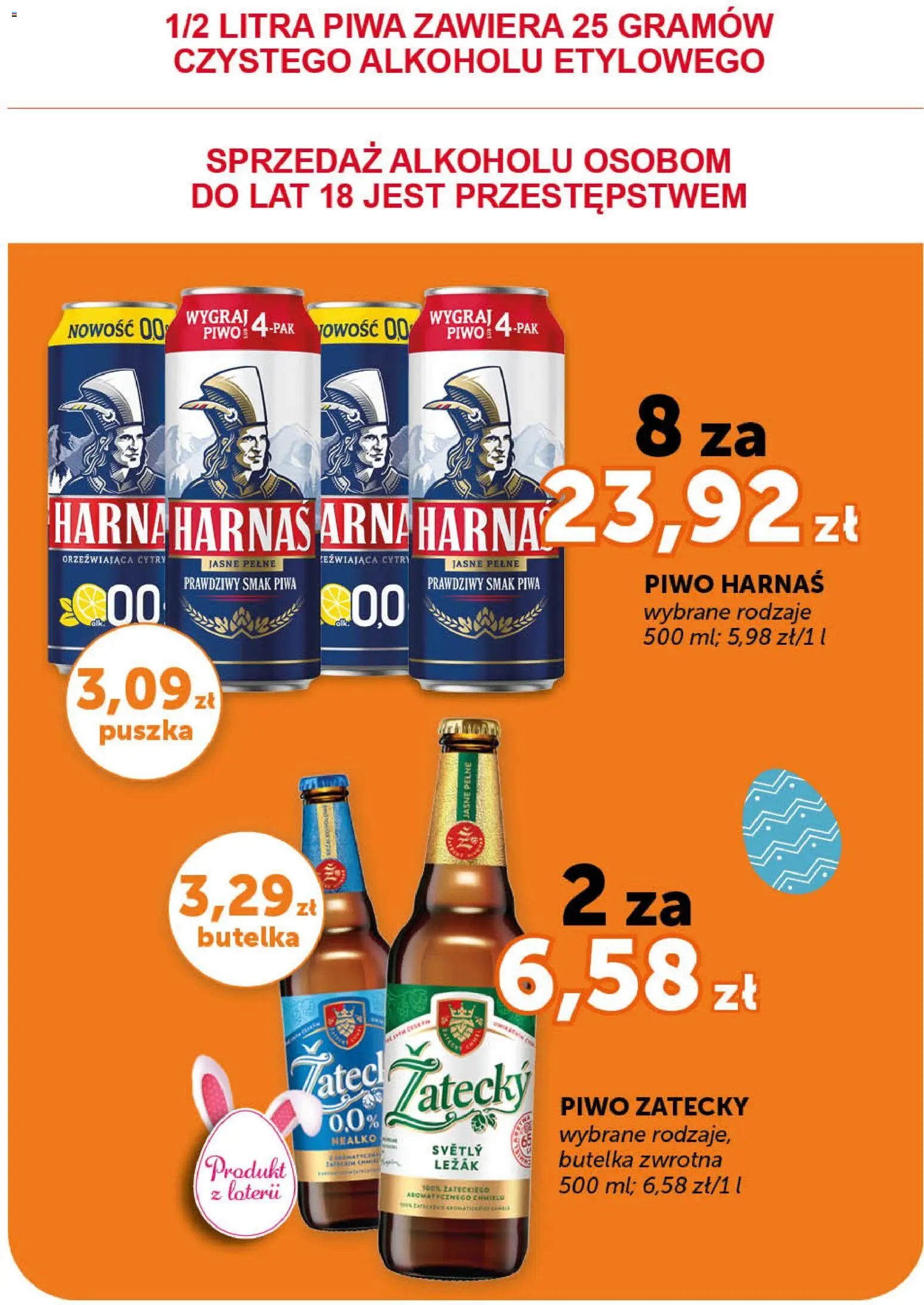 Groszek gazetka - Minimarket od 02.04.2026 | Strona: 11 | Produkty: Leżak, Harnaś, Piwo