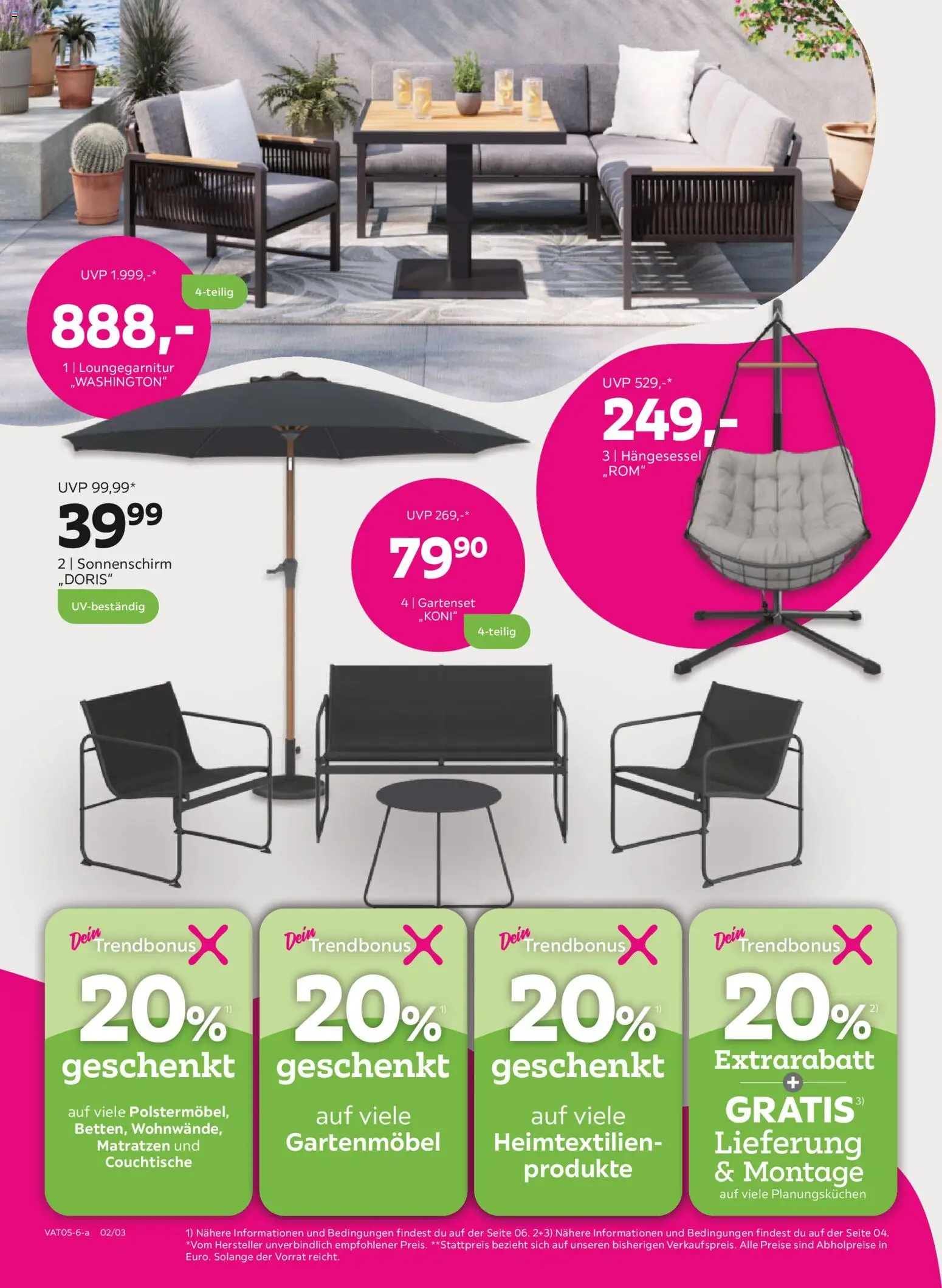 Mömax Prospekt aktuell gültig ab 28.04.2026 | Seite: 2 | Produkte: Gartenmöbel