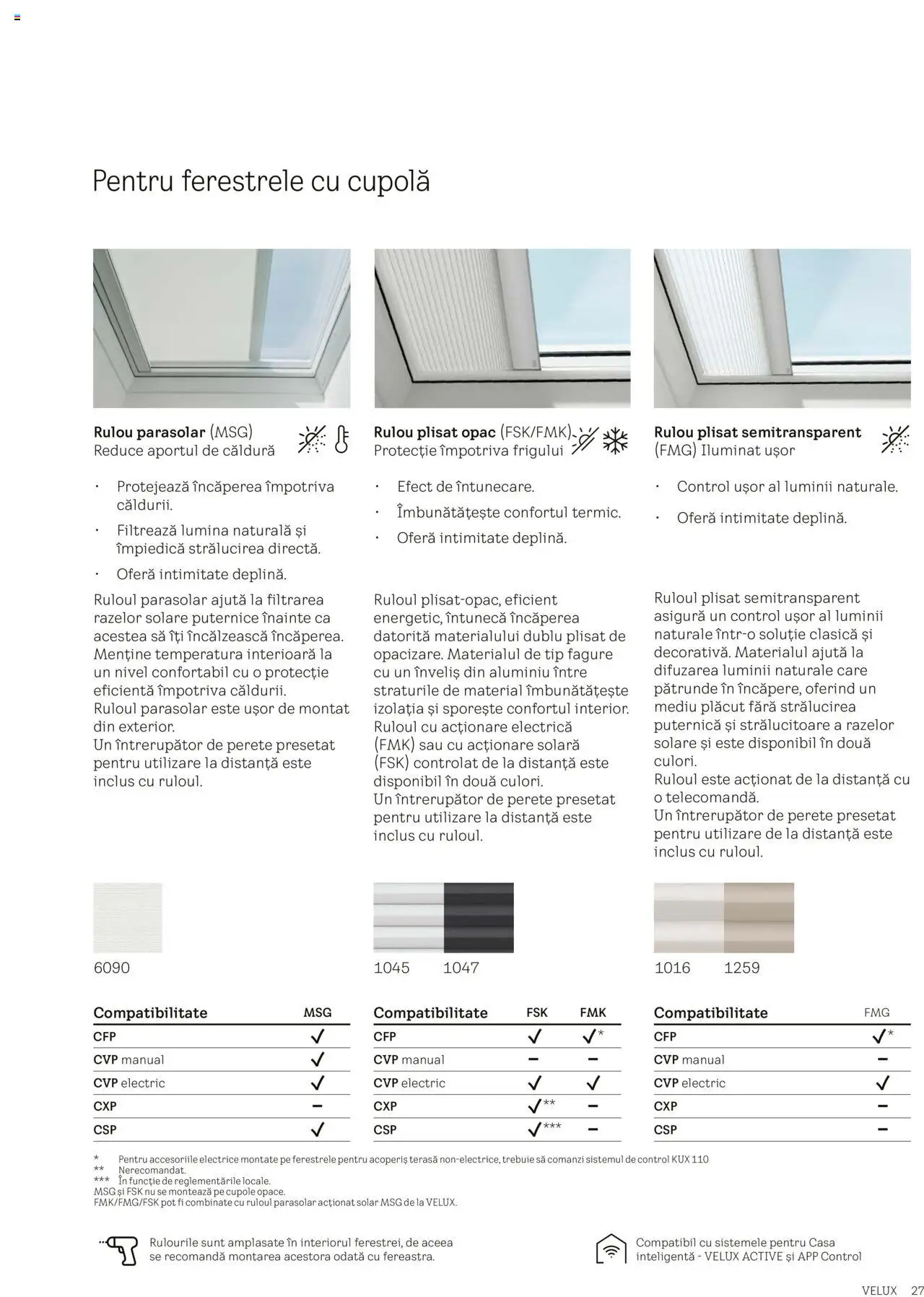 Velux catalog - Ferestre pentru acoperiș terasă – valabil de la 25.02.2025 | Pagină: 27 | Produse: Tavuk suyu