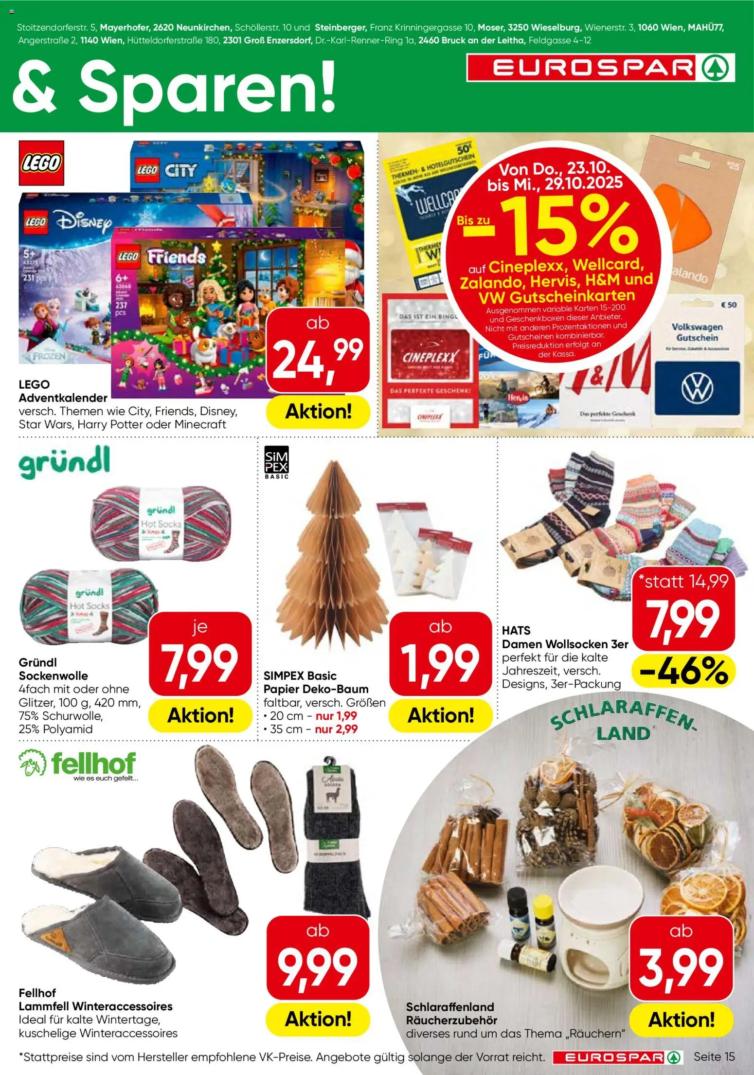Eurospar Flugblatt - Burgenland gültig ab 23.10.2025 | Seite: 15