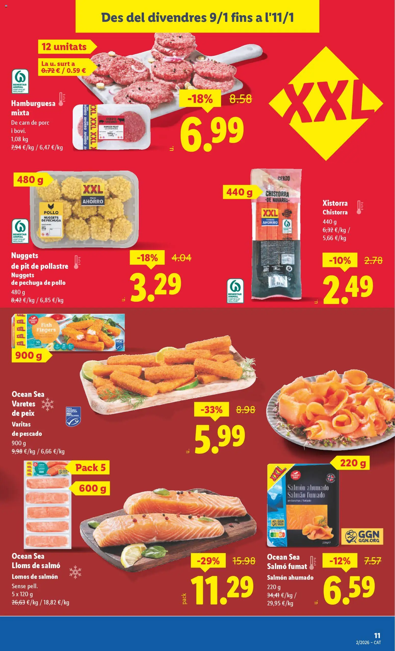 Lidl folleto │ válido desde el 05.01.2026 | Página: 23 | Productos: Pescado, Salmón ahumado, Σοκολατούχο γάλα, Nuggets