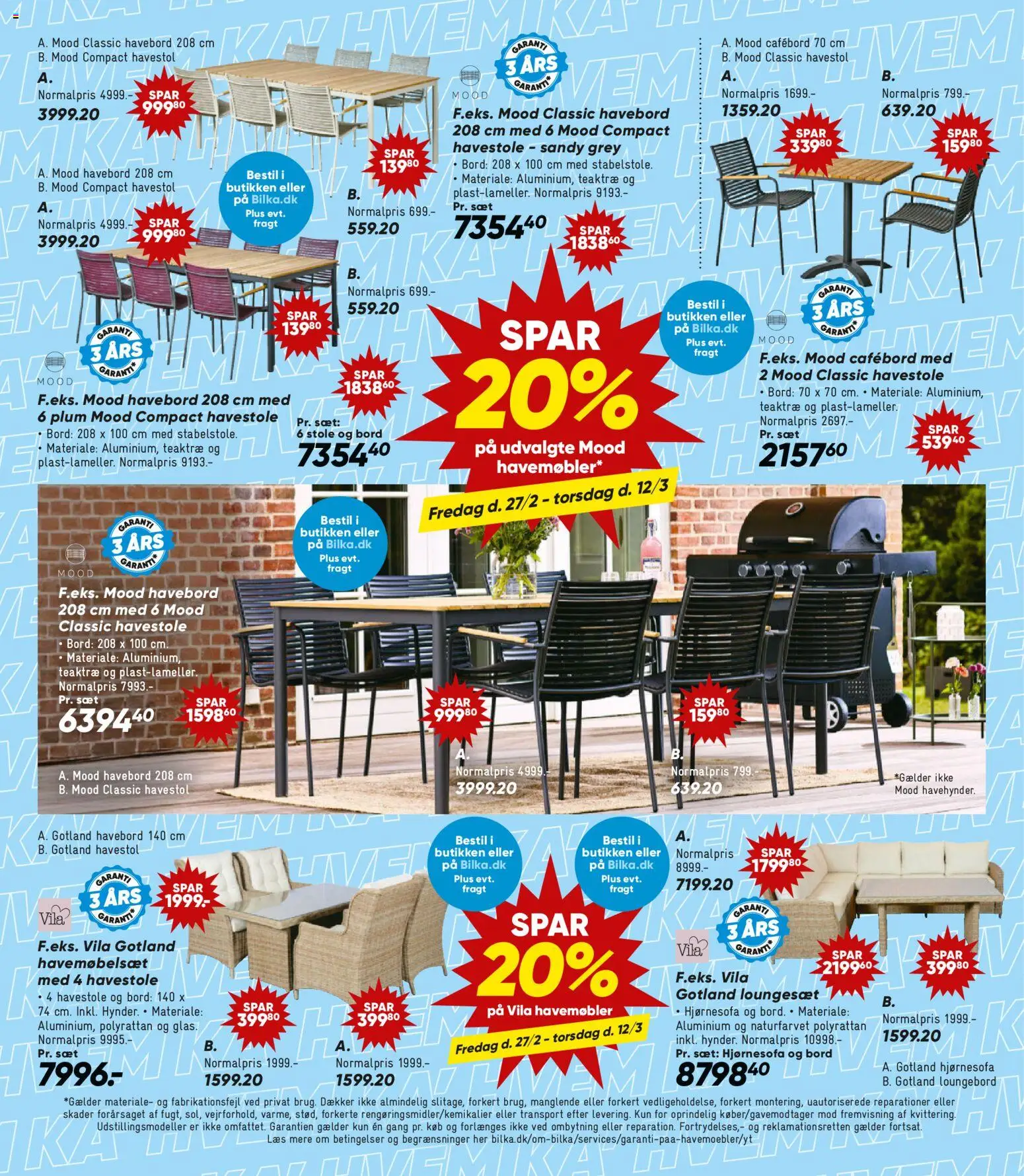 Bilka tilbudsavis – gyldig fra 27.02.2026 | Side: 21 | Produkter: Bord, Havemøbler, Hjørnesofa, Loungesæt