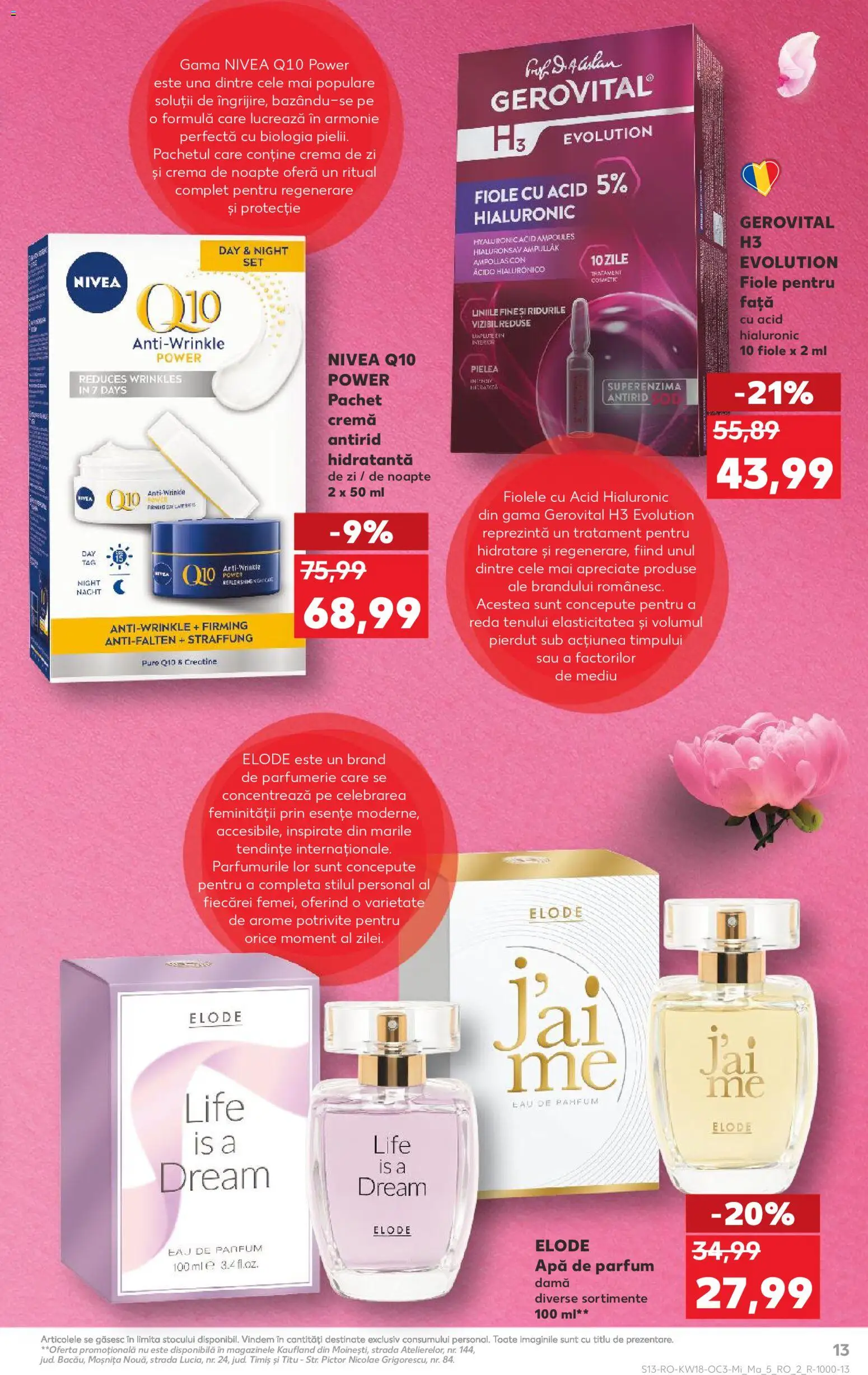 Noul catalog Kaufland – valabil de la 29.04.2026 | Pagină: 13 | Produse: Apă de parfum, Cremă de noapte, Cremă, Apă
