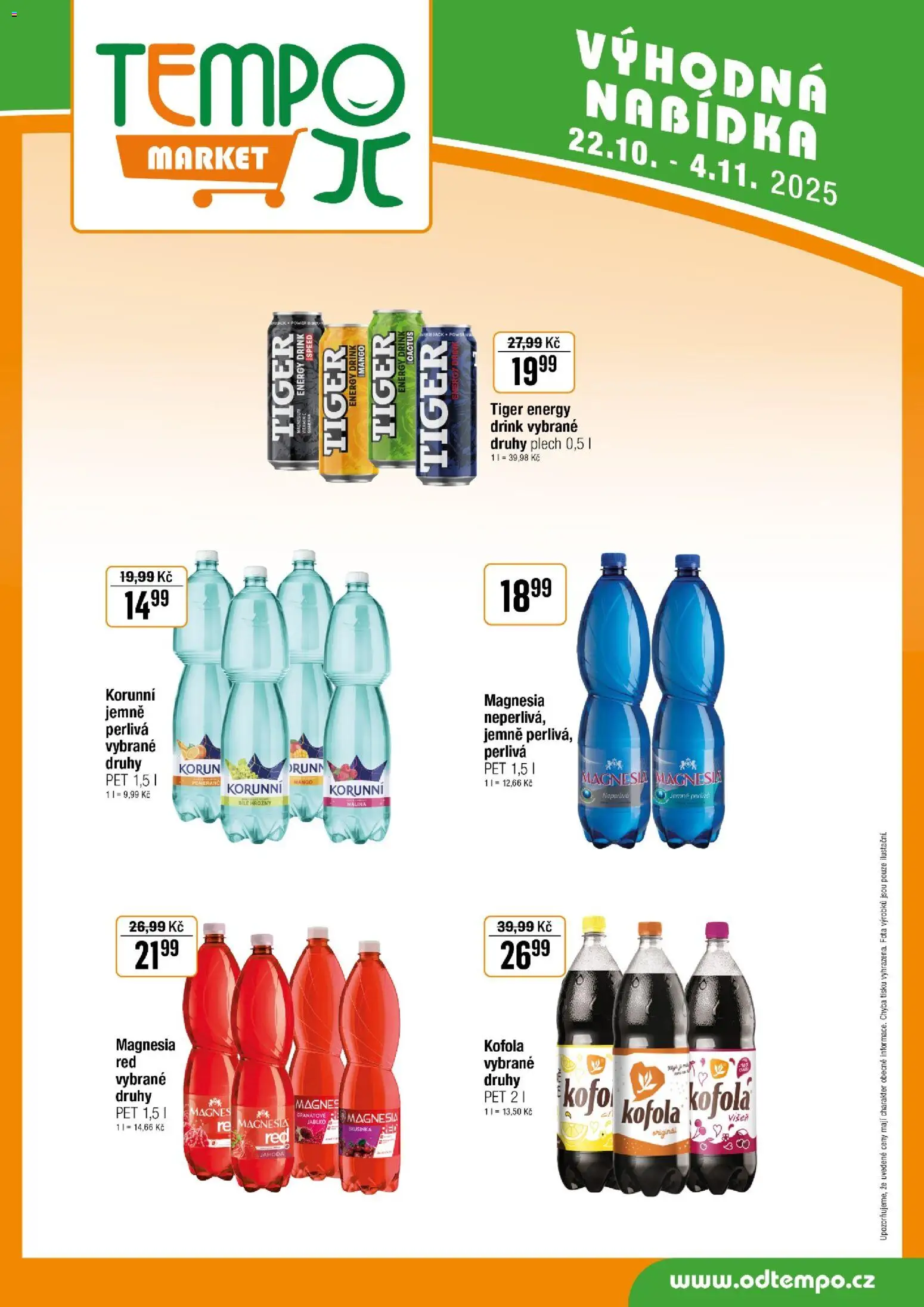Tempo leták od 22.10.2025 | Strana: 11 | Produkty: Tiger energy, Mango, Kofola, Hrozny