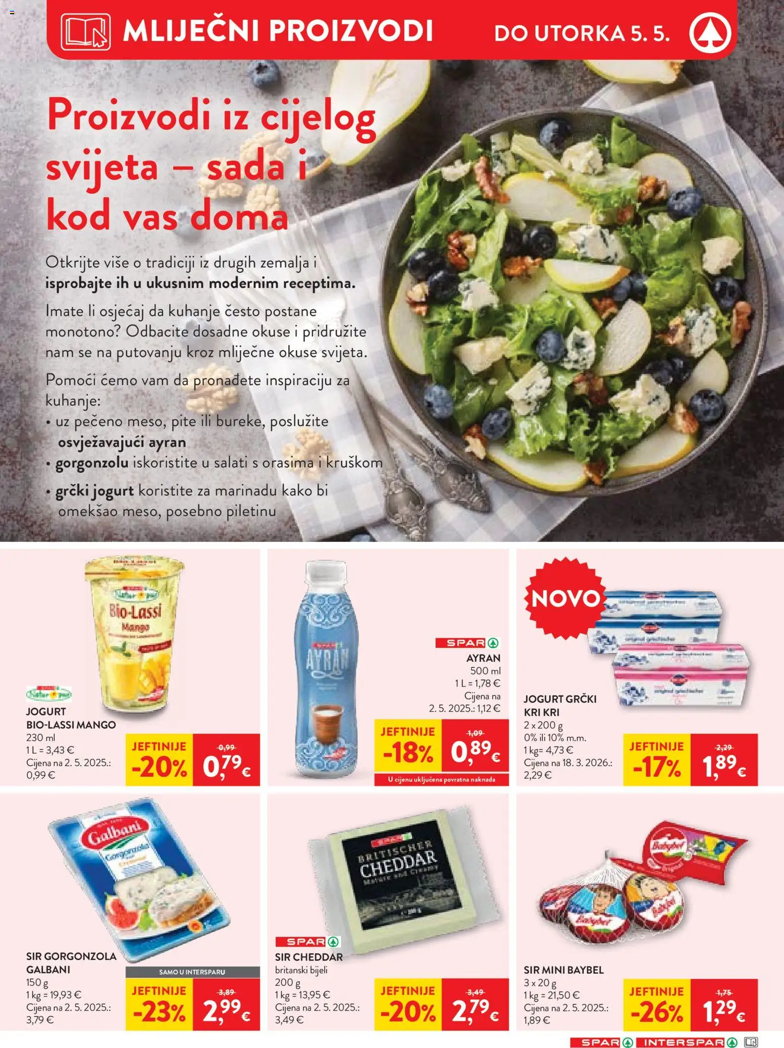 Spar katalog | vrijedi od 27.04.2026 | Stranica: 14 | Proizvodi: Sir, Jogurt, Grčki jogurt, Mango