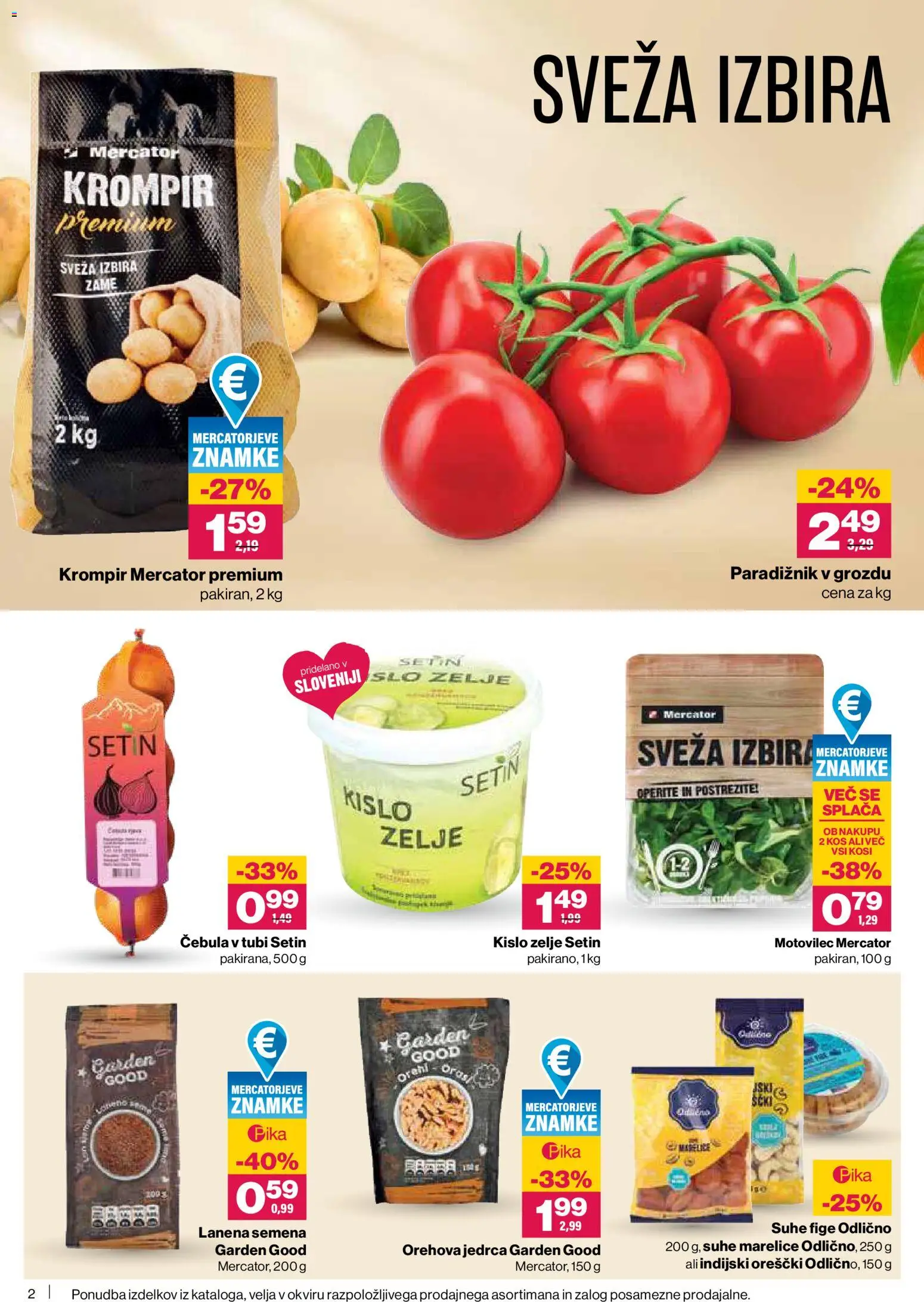 Novi Mercator katalog ponudbe – veljaven od 26.02.2026 | Stran: 2 | Izdelki: Marelice, Suhe fige, Suhe marelice, Krompir