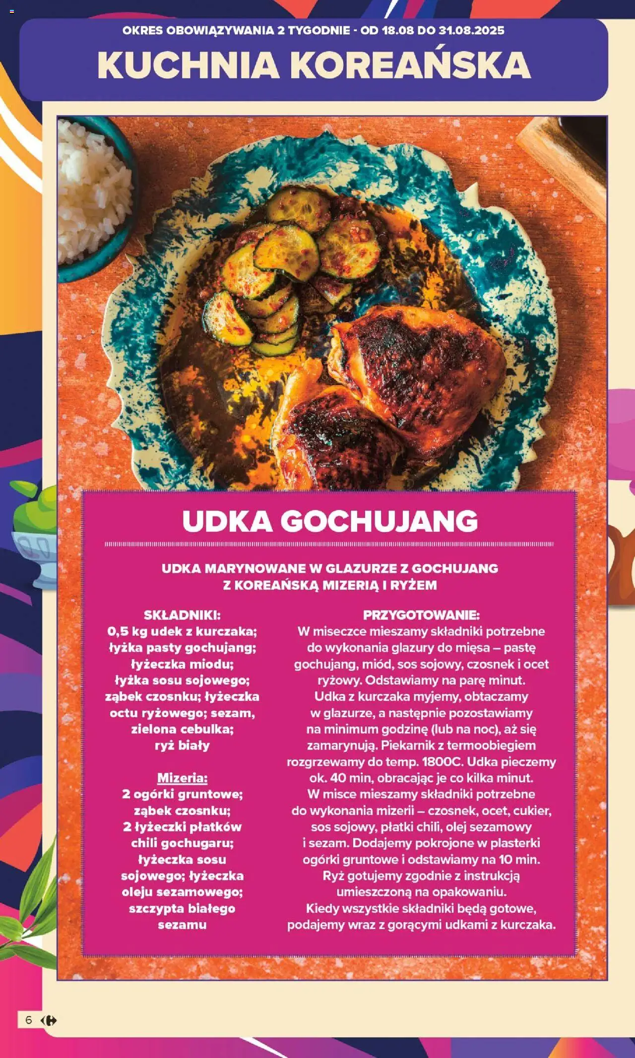 Carrefour Gazetka - Kuchnia koreańska od 18.08.2025 | Strona: 6 | Produkty: Ocet, Ogórki, Ogórki gruntowe, Sos