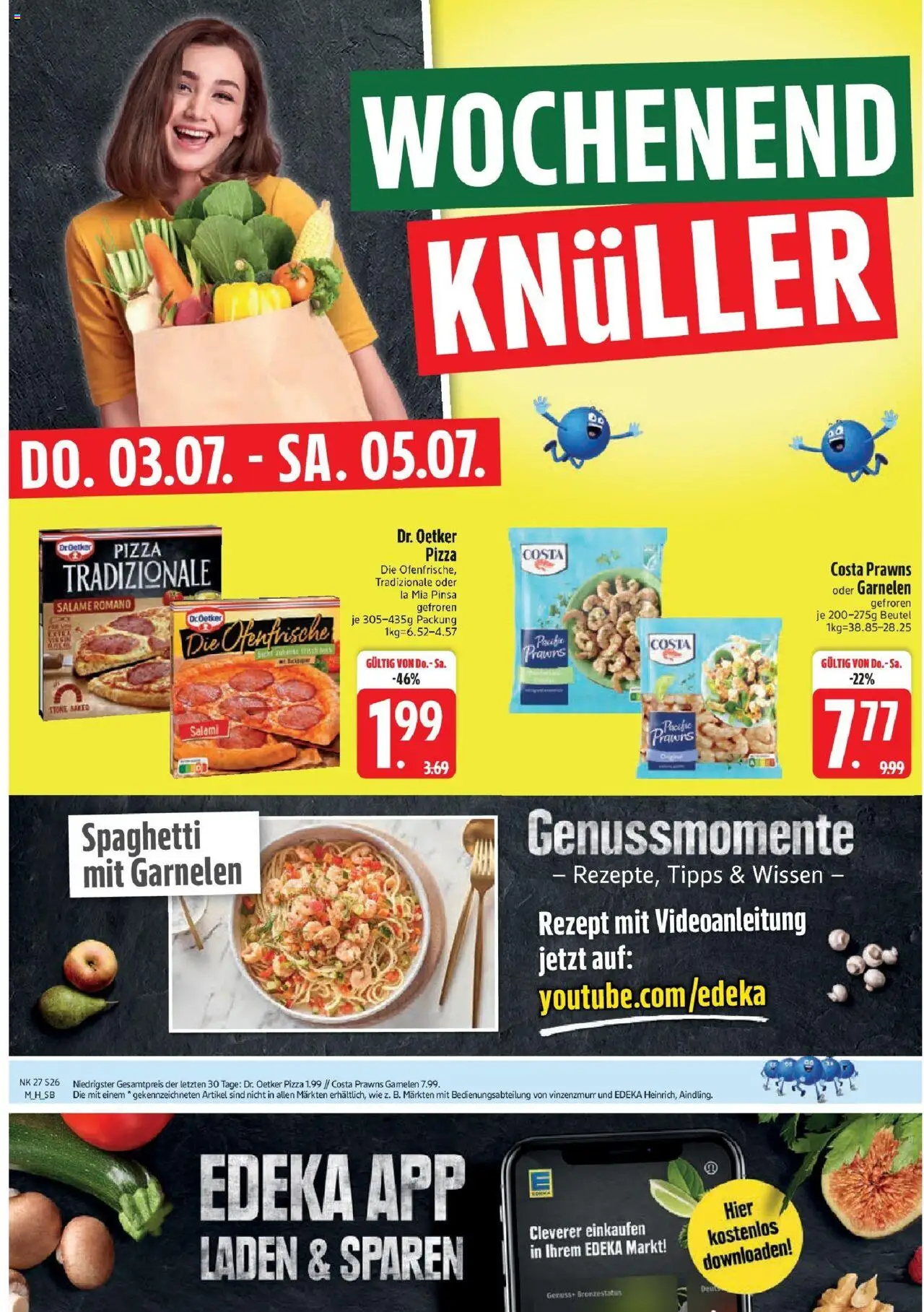 Edeka prospekt Murnau	 - gültig ab dem 29.06.2025 | Seite: 26 | Produkte: Garnelen, Ofenfrische, Salami, Pizza