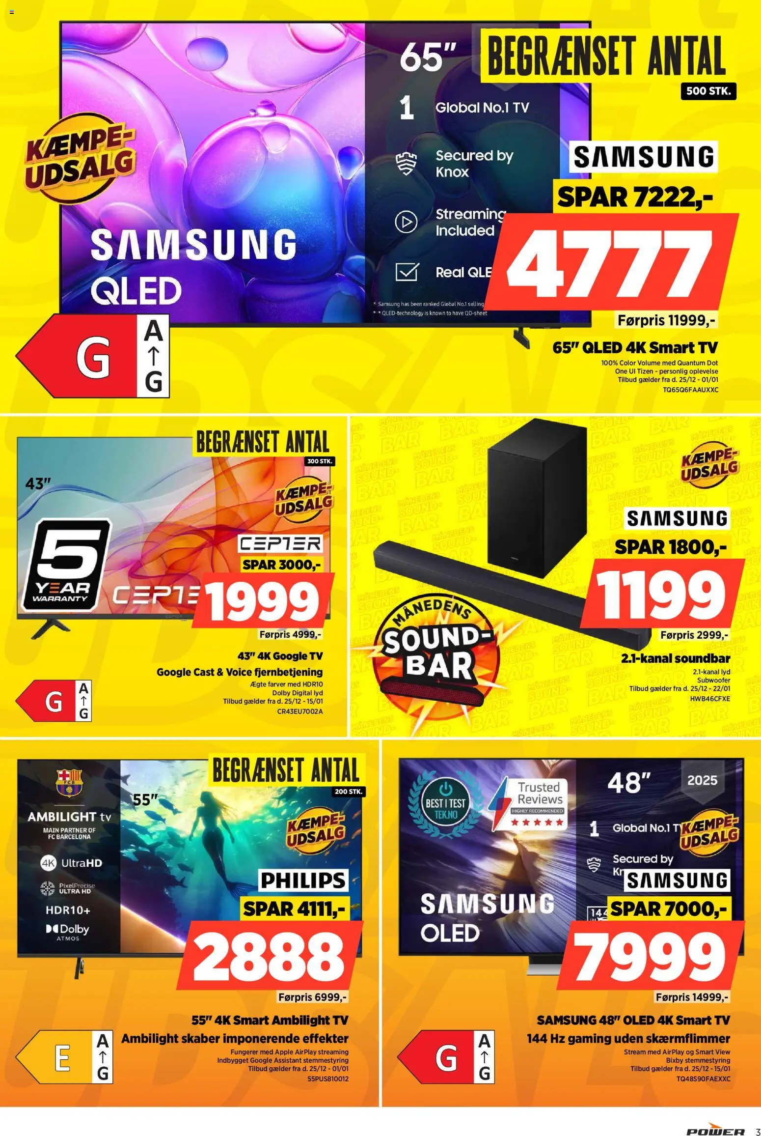 Power tilbudsavis – gyldig fra 25.12.2025 | Side: 3 | Produkter: Soundbar, Smart TV, Is, TV