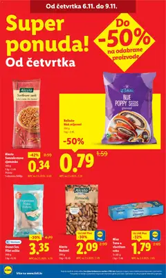 Nixe Tuna u vlastitom soku, 3 x 80 g, 1 kg = 7.46 - Pregled kataloga iz trgovine Lidl, vrijedi od 03.11.2025 | Stranica: 70