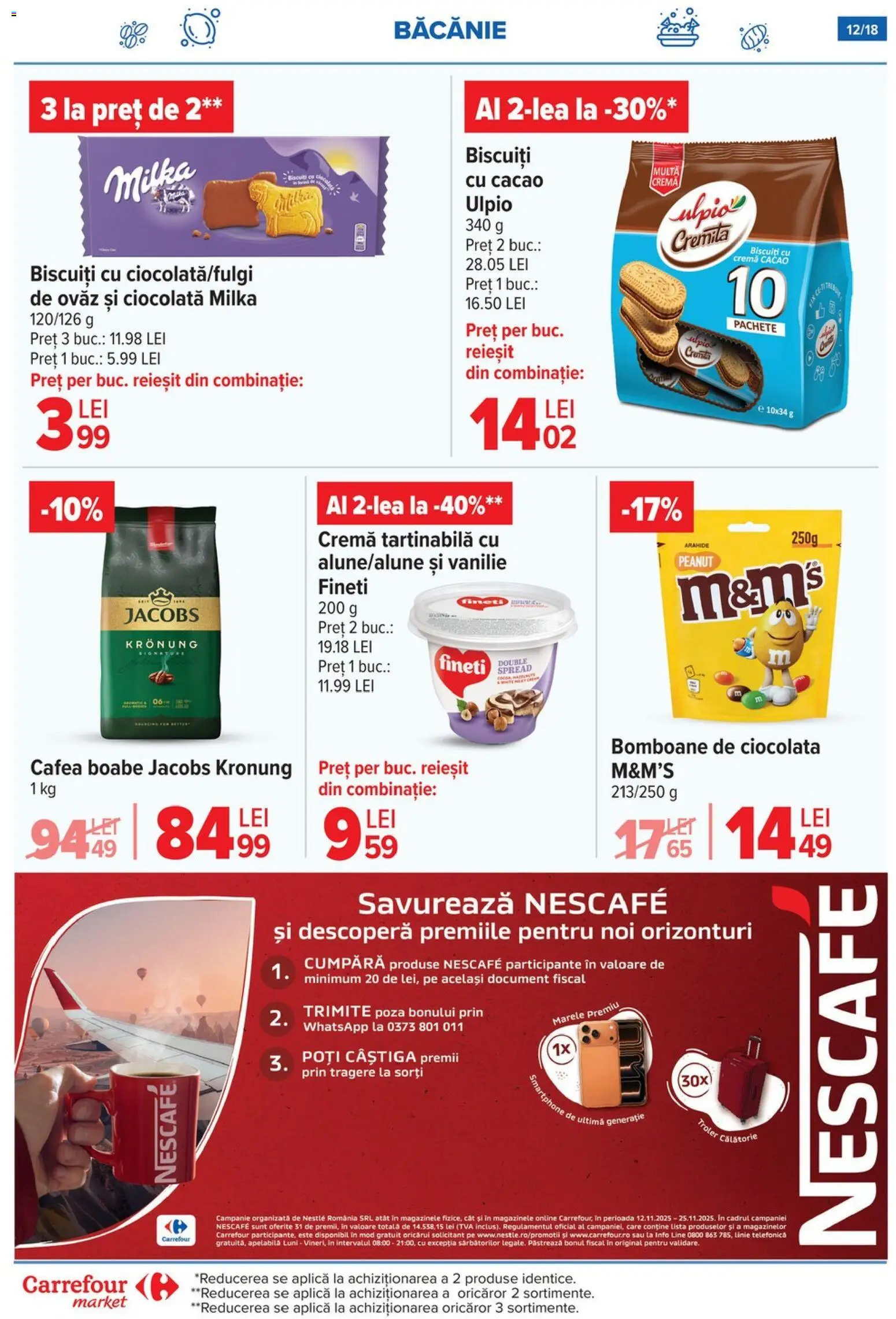 Noul catalog Carrefour – valabil de la 12.11.2025 | Pagină: 12 | Produse: Köpek çiti, Cremă, Cafea, Ciocolată