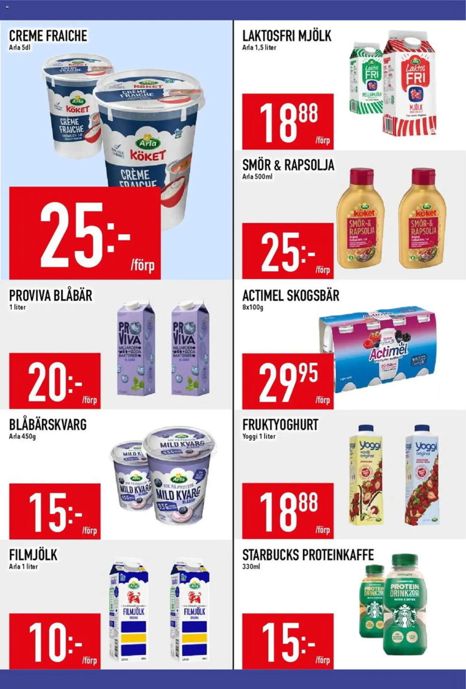 Matdax reklamblad aktuell från 27.04.2026 | Sida: 10 | Produkter: Creme fraiche, Smör, Blåbär, Kvarg