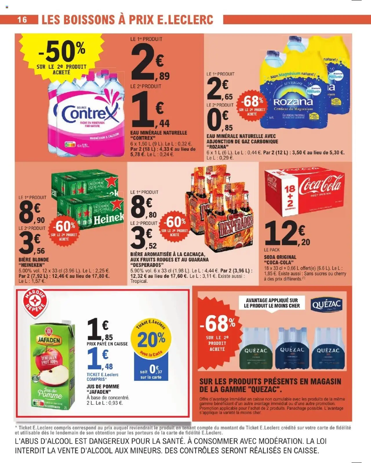 {H1} | Page: 16 | Produits: Desperados, Bière blonde, Heineken, Contrex