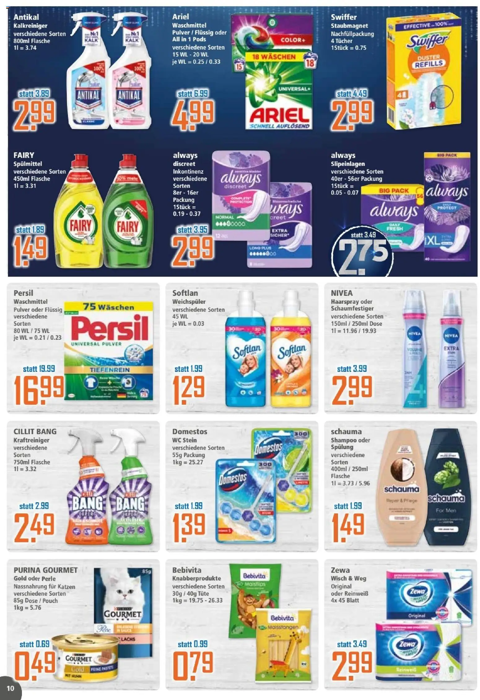 Klaas & Kock Prospekt – gültig ab 03.11.2025 | Seite: 10 | Produkte: Zewa, Spülung, Weichspüler, Swiffer