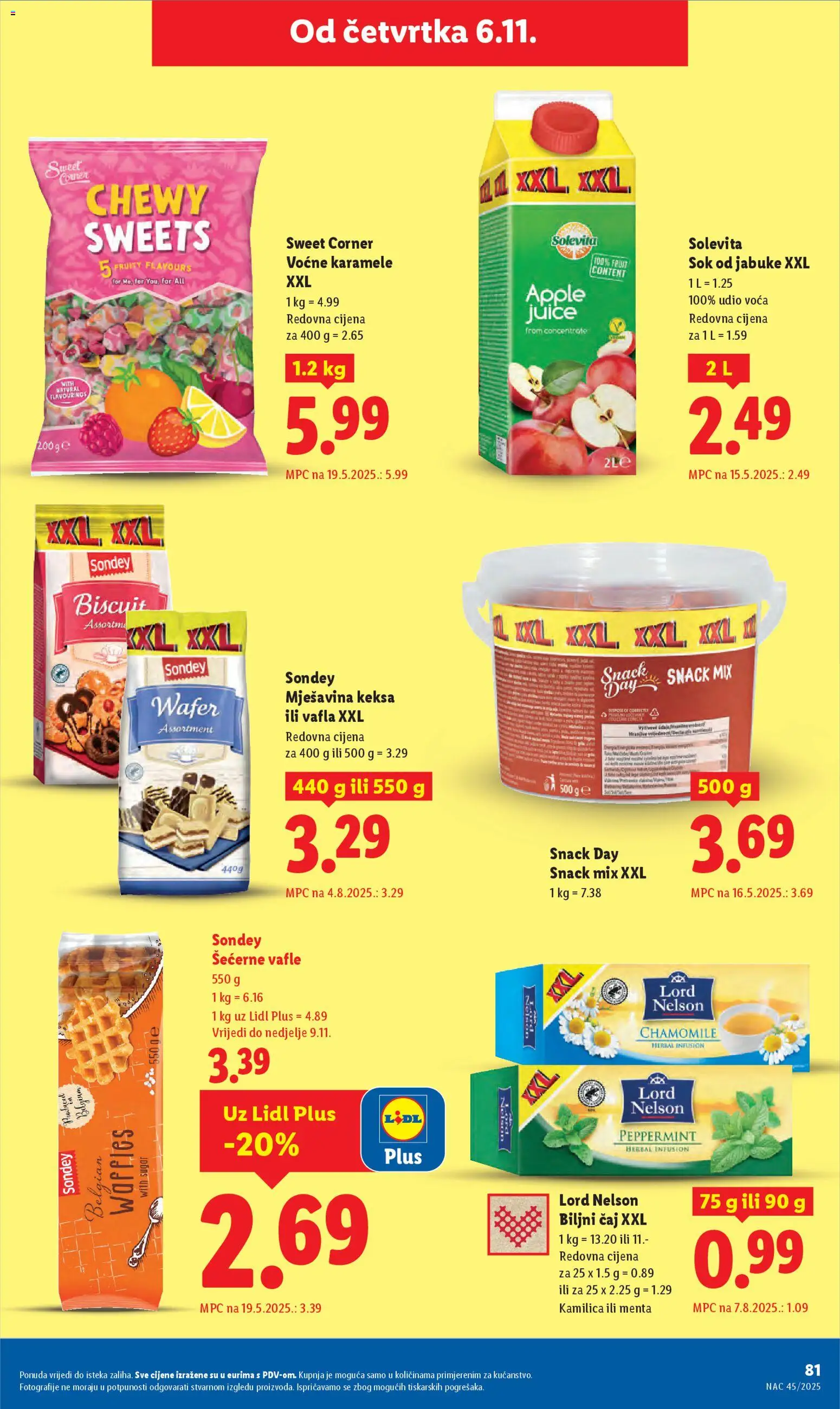 Lidl katalog | vrijedi od 03.11.2025 | Stranica: 81 | Proizvodi: Sok, Jabuke, Čaj