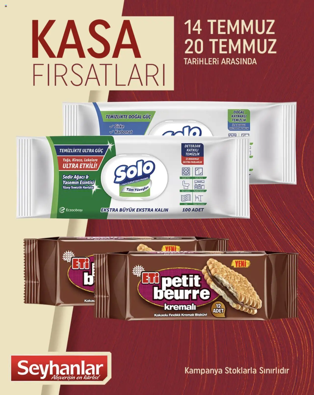 Seyhanlar Market Kasa Fırsatları - 14.07.2025 tarihinden itibaren geçerlidir | Sayfa: 1 | Ürünler: Deterjan, Yasemin, Kasa, Bisküvi