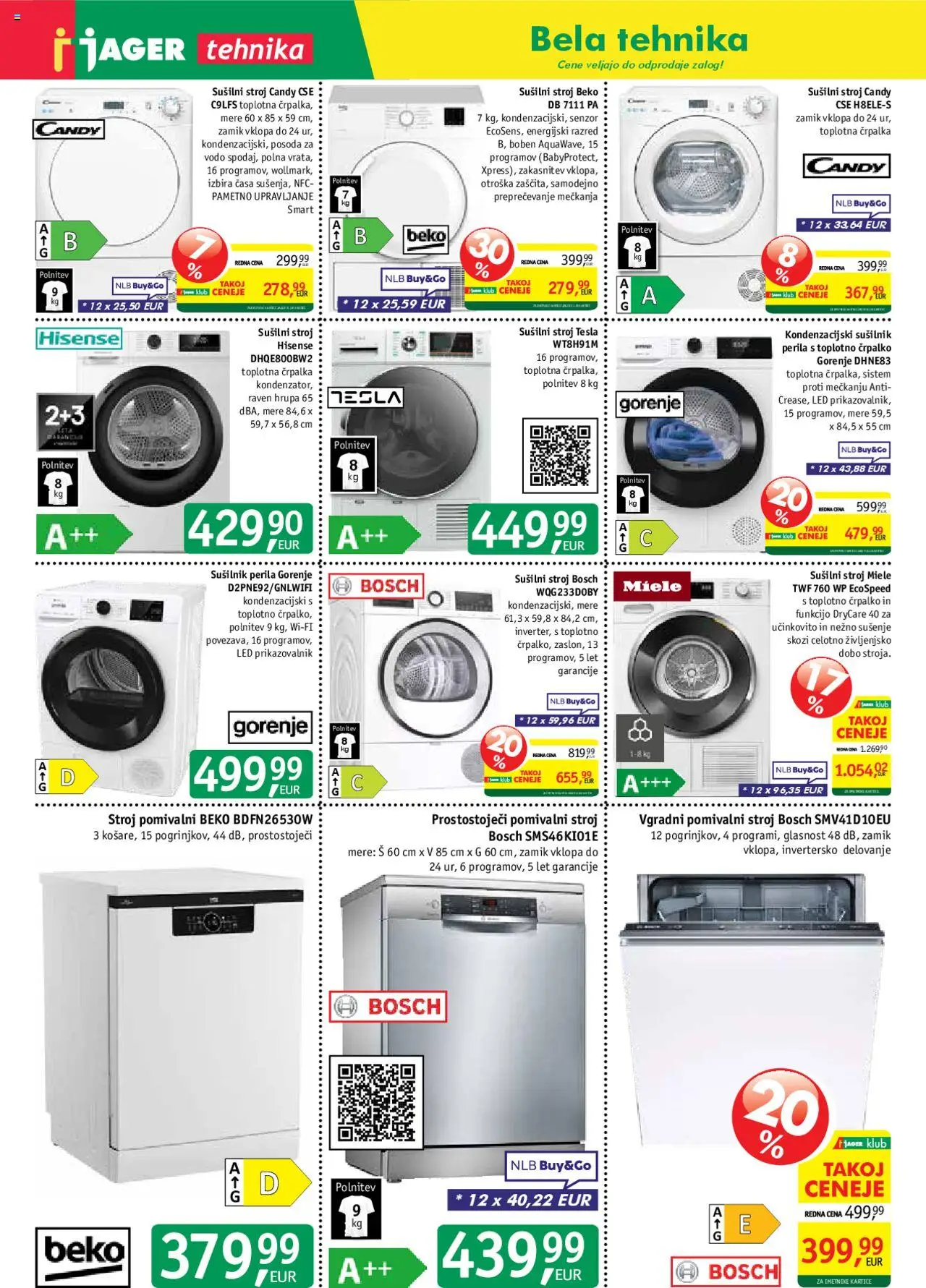 Novi Jager katalog ponudbe – veljaven od 08.10.2025 | Stran: 12 | Izdelki: Črpalka, Susilni stroj, Pomivalni stroj, Vgradni pomivalni stroj