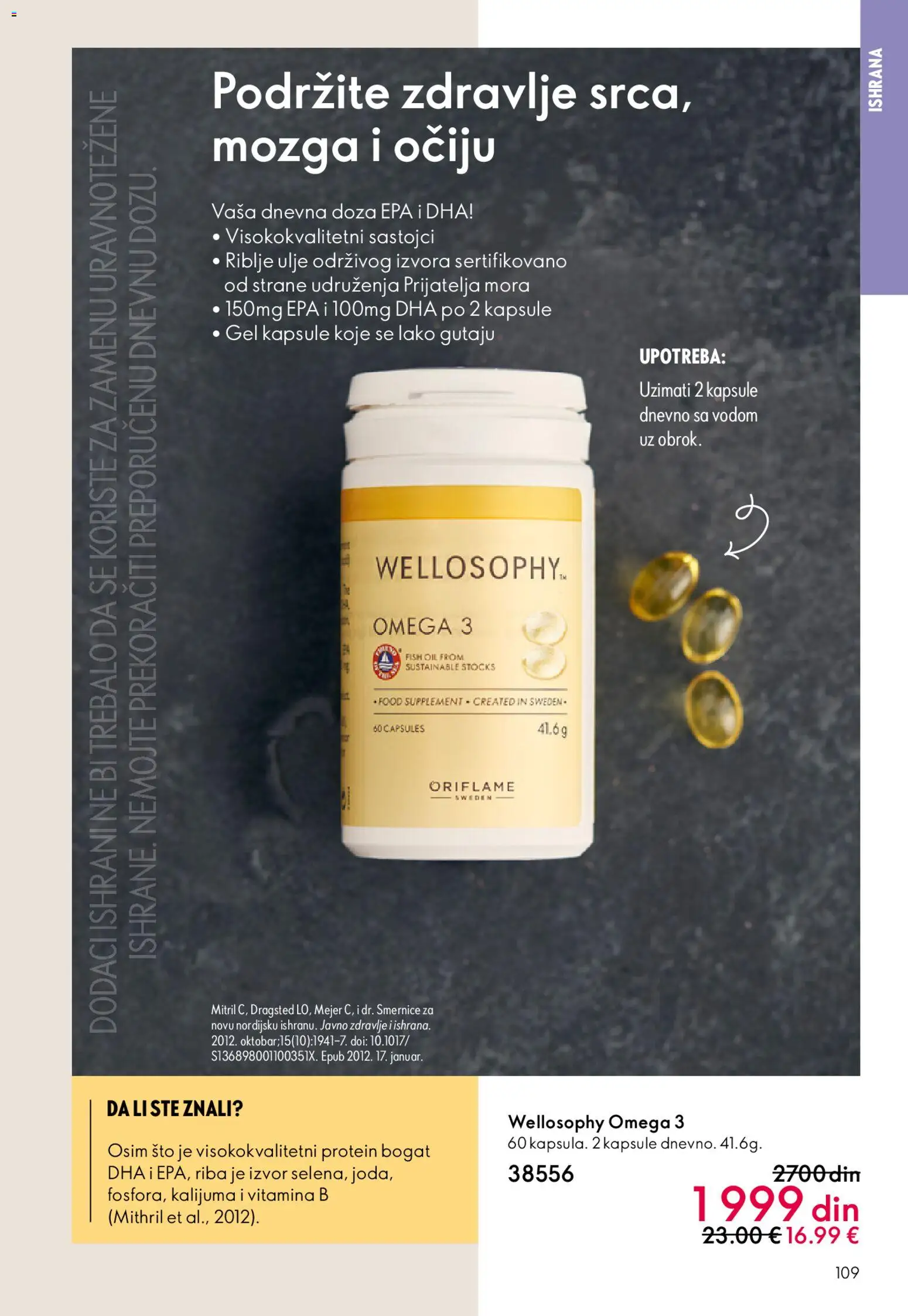 Oriflame katalog - važi od 22.04.2026 | Strana: 109 | Proizvode: Protein, Sto, Ulje, Riba