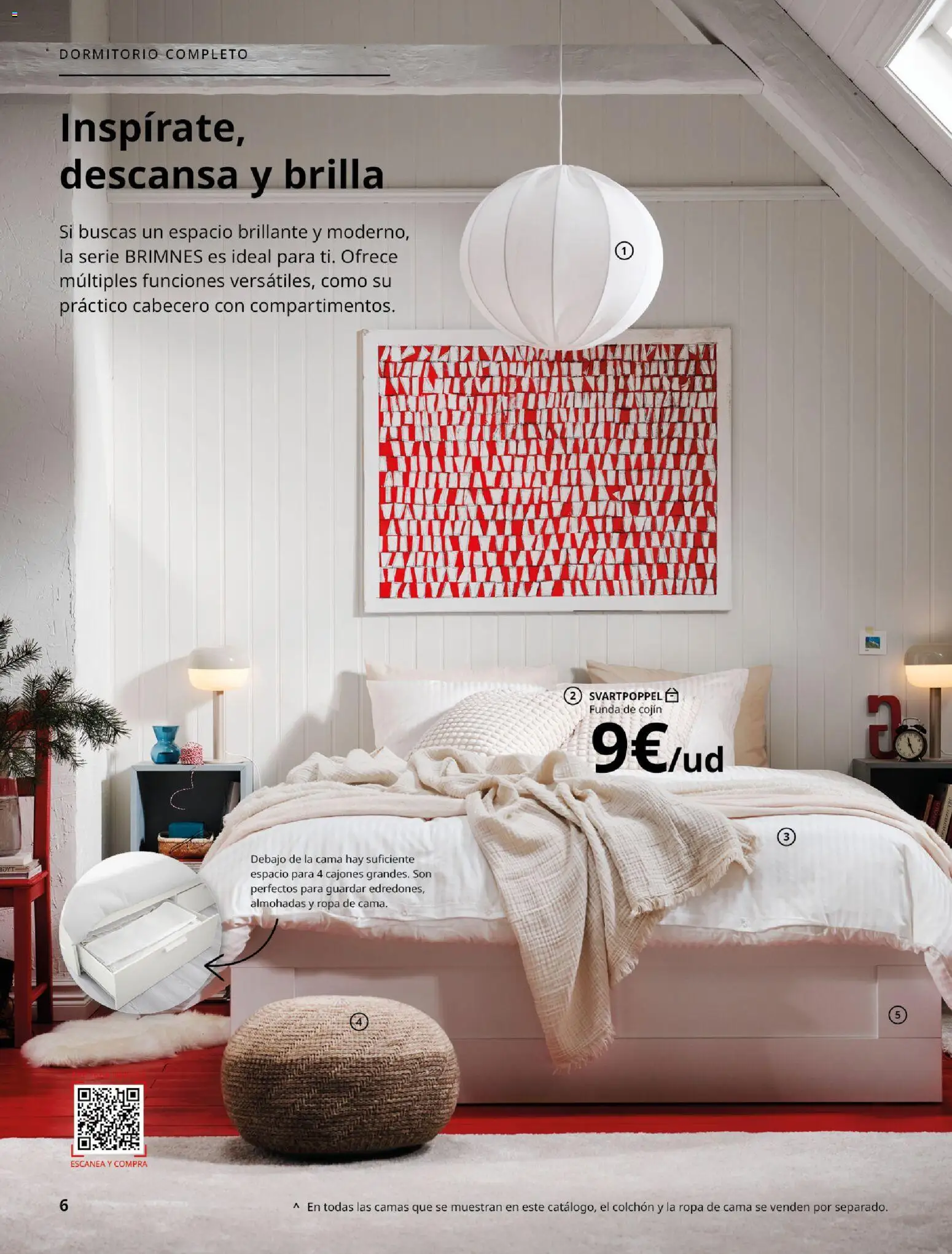 Catálogo IKEA Dormitorios │ válido desde el 01.02.2026 | Página: 6 | Productos: Colchon, Κασέρι, Funda de cojín, Cojín