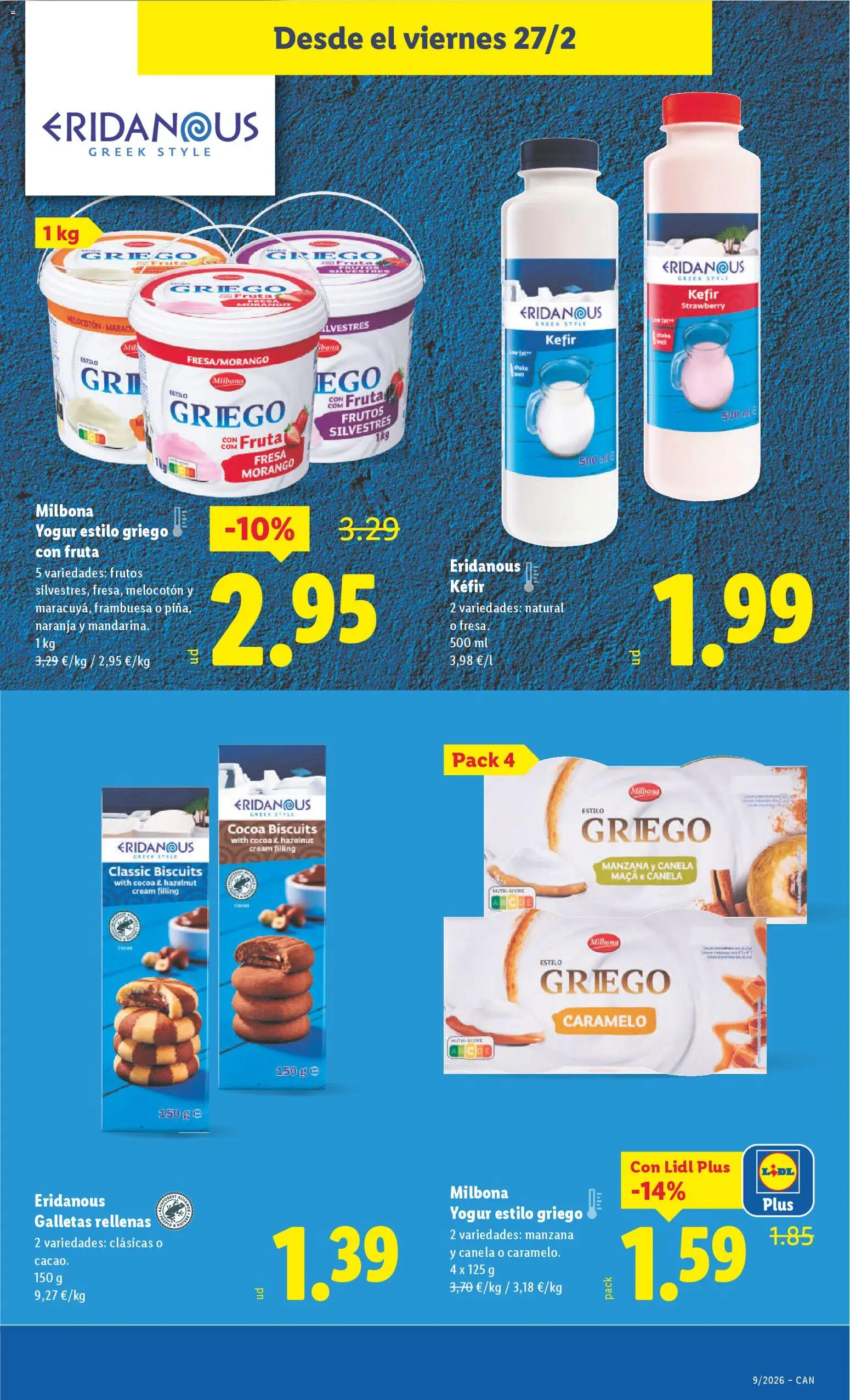 Lidl - Canarias │ válido desde el 23.02.2026 | Página: 25 | Productos: Yogur, Manzana, Galletas, Galletas rellenas