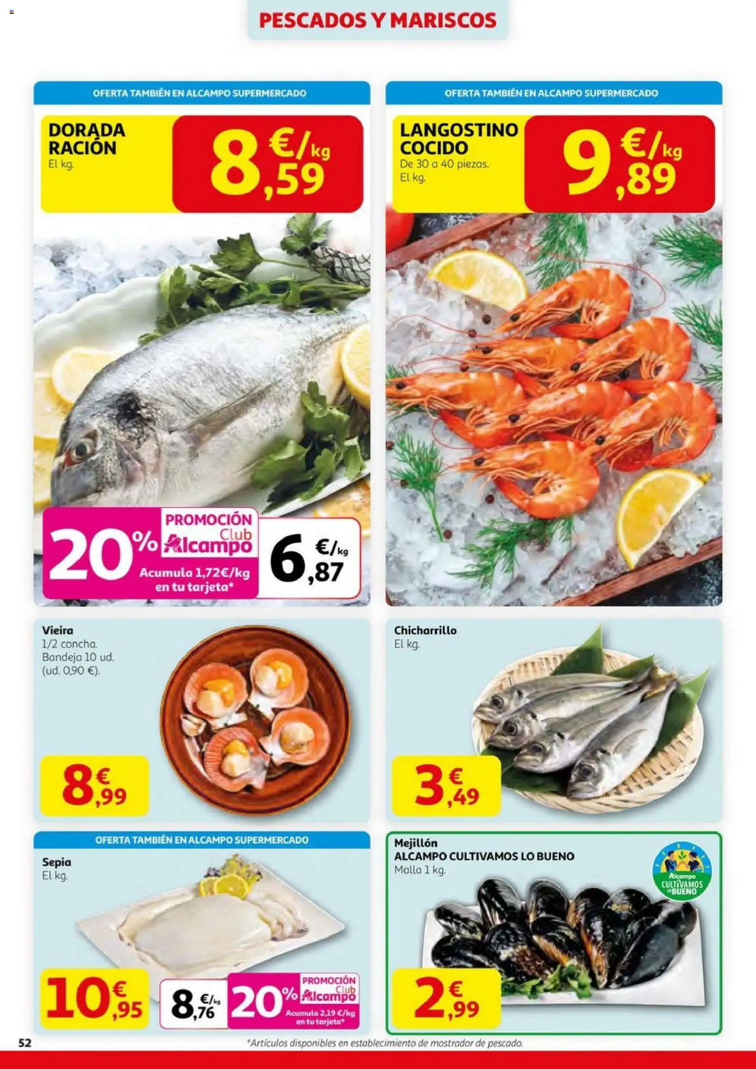 Alcampo - HG Pio XII Unificado  │ válido desde el 23.10.2025 | Página: 52 | Productos: Bandeja, Langostino