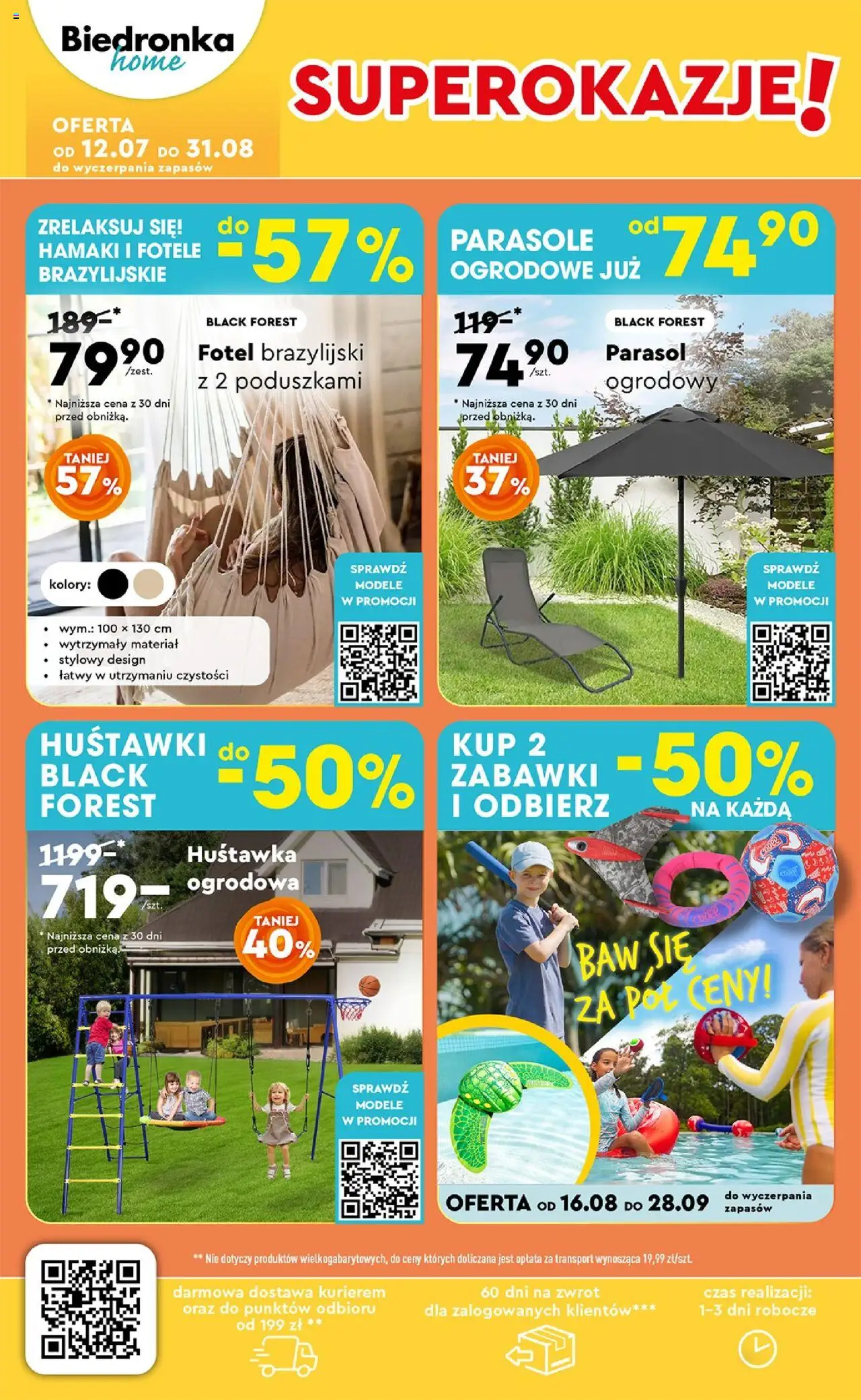 Biedronka gazetka - Home od 12.07.2025 | Strona: 4 | Produkty: Parasol, Fotel