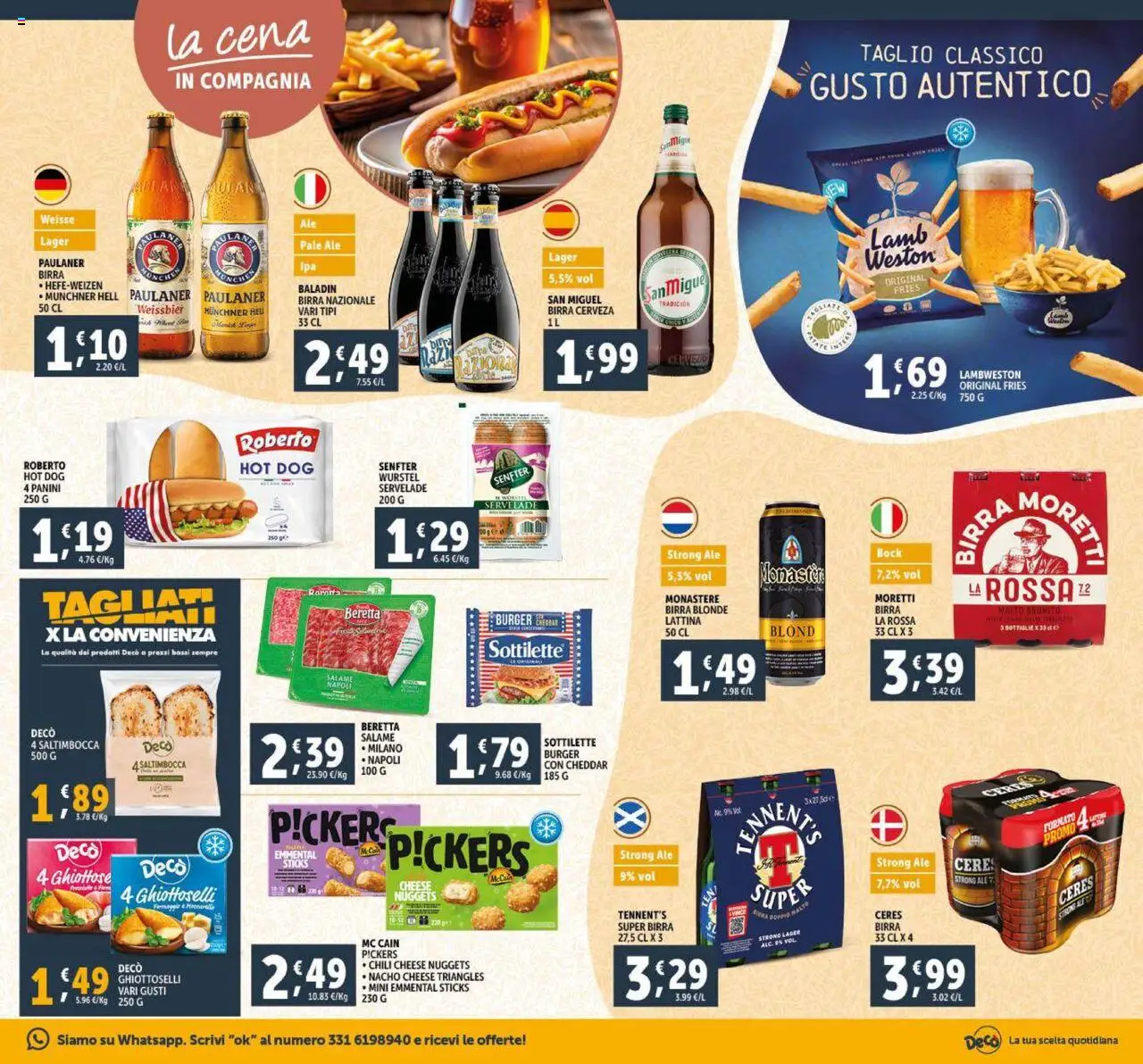 Volantino Decò del 08.07.2025 | Pagina: 17 | Prodotti: Tennent's, Birra, Nuggets, Ceres