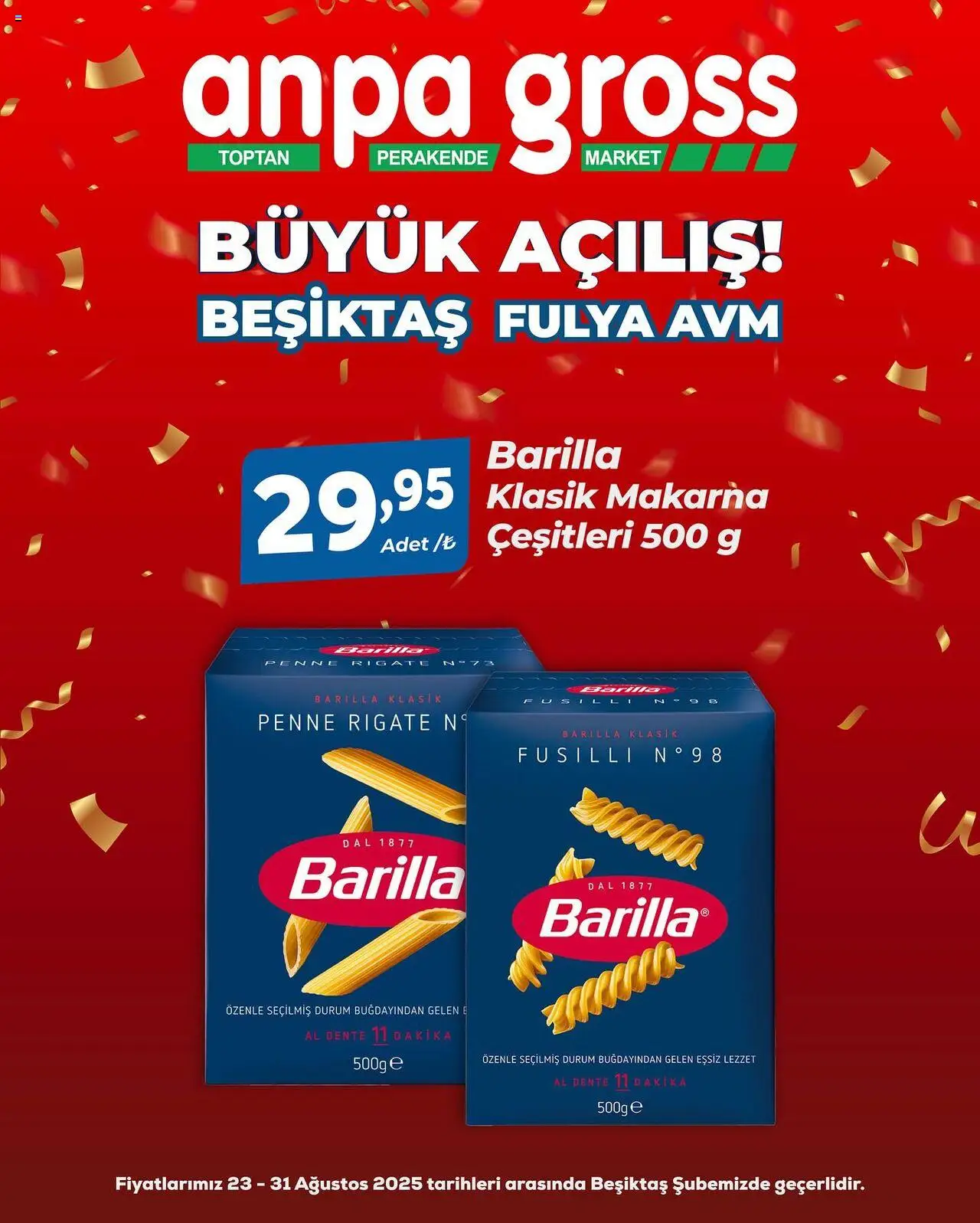 Anpa Gross Büyük Açılış - 23.08.2025 tarihinden itibaren geçerlidir | Sayfa: 57 | Ürünler: Makarna