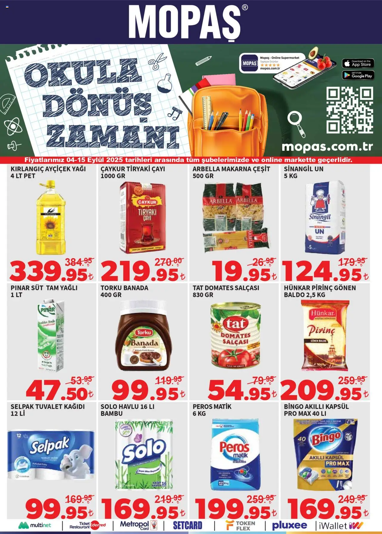 Mopaş Katalog - 04.09.2025 tarihinden itibaren geçerlidir | Sayfa: 1 | Ürünler: Tuvalet, Süt, Makarna, Tuvalet kağıdı