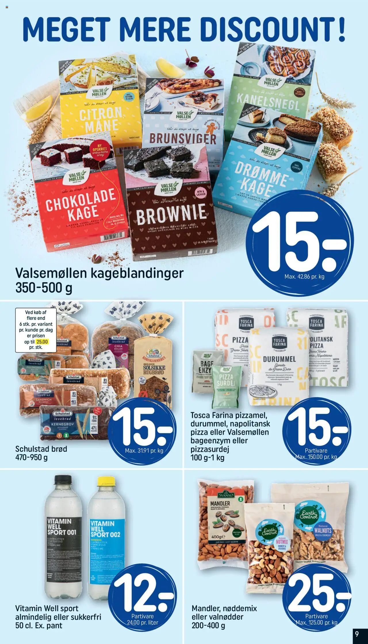 Rema 1000 Tilbudsavis gyldig fra 29.06.2025 | Side: 9 | Produkter: Brød, Valnødder, Mandler, Rugbrød