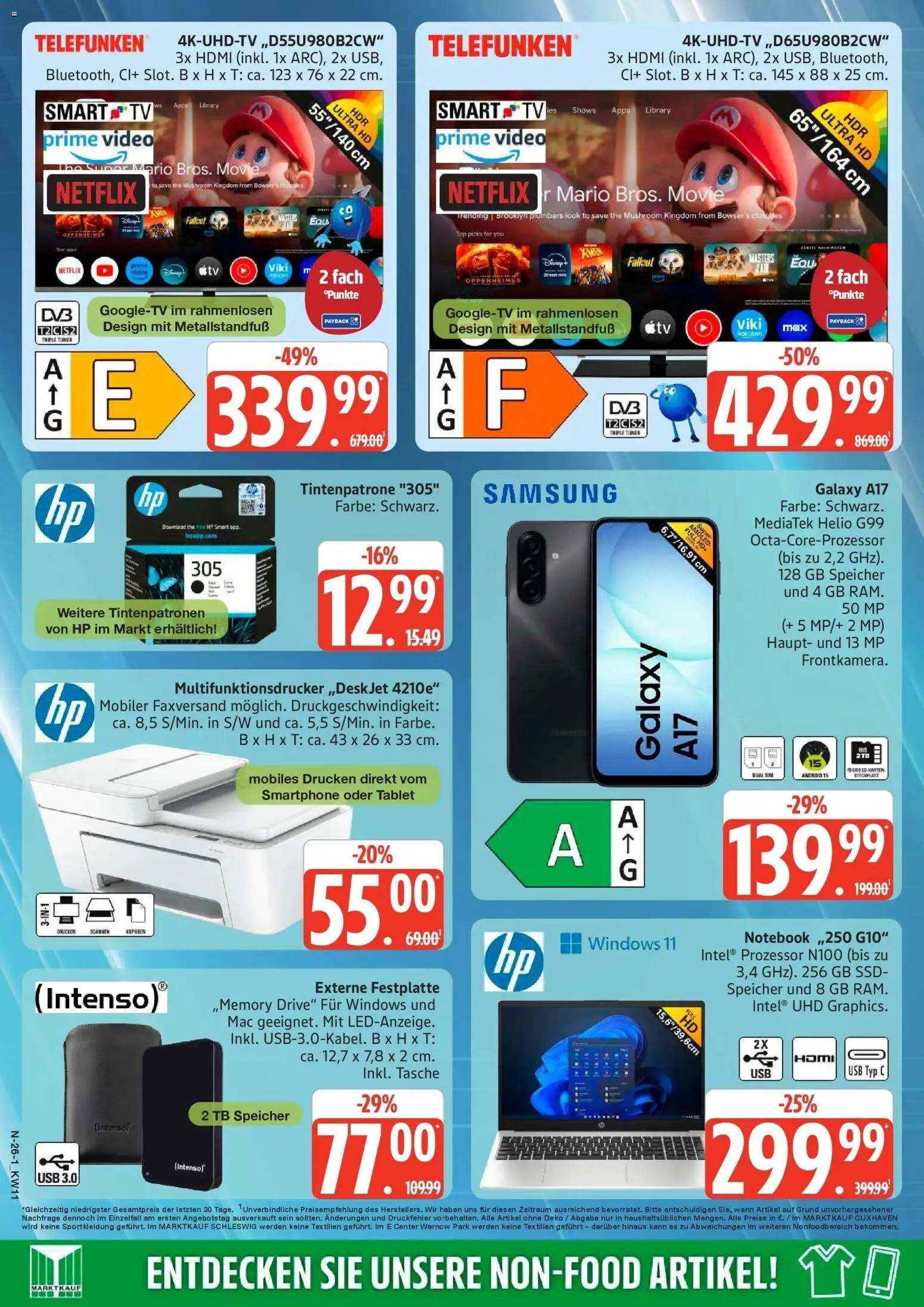 Marktkauf Prospekt Cuxhaven – gültig ab 09.03.2026 | Seite: 26 | Produkte: HP, Top, Tasche, Samsung