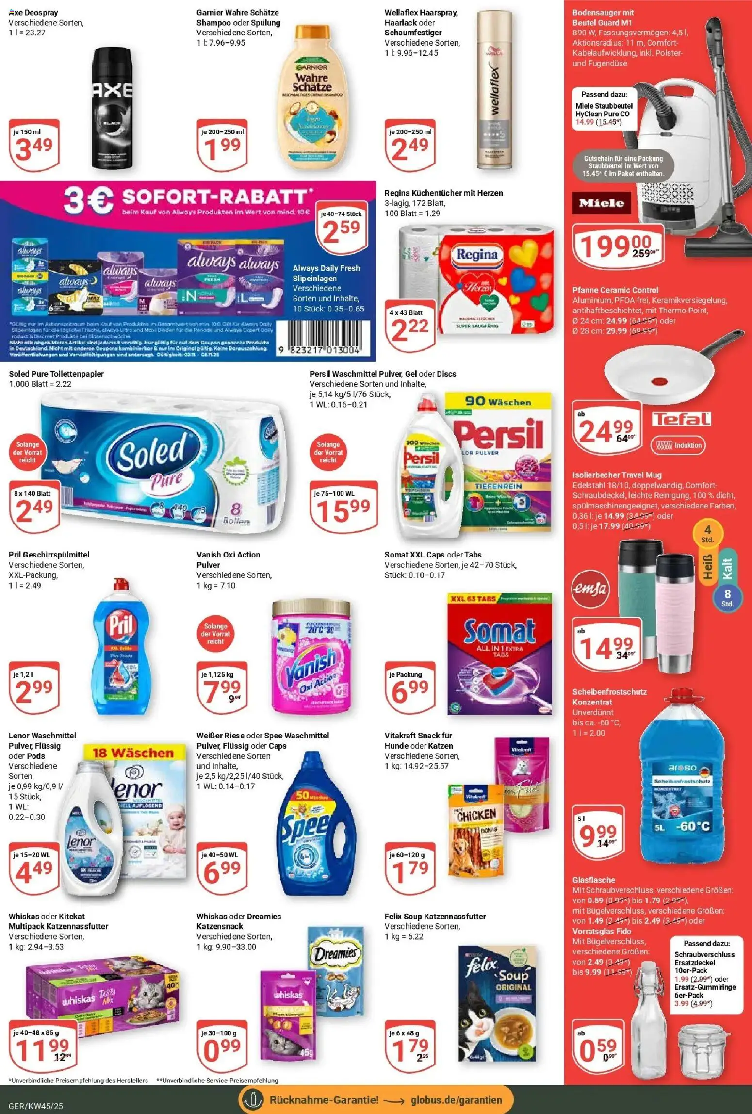 Globus prospekt Gera	 – gültig ab 02.11.2025 | Seite: 4 | Produkte: Axe, Pril, Persil, Whiskas