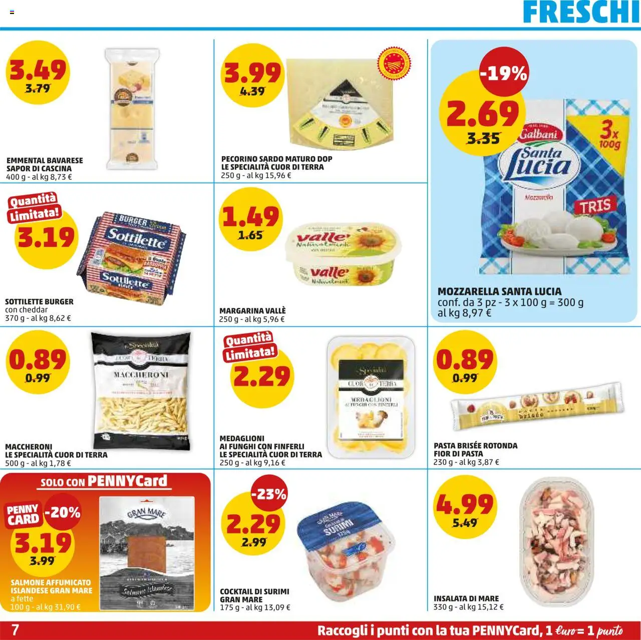 Volantino PENNY del 23.10.2025 | Pagina: 7 | Prodotti: Salmone, Insalata, Funghi, Emmental