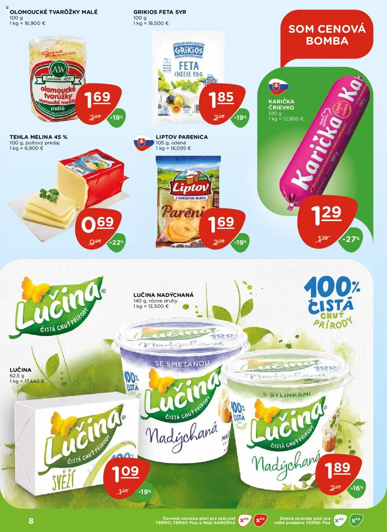 Terno leták │ platný od 24.07.2025 | Strana: 8 | Produkty: Syr, Feta