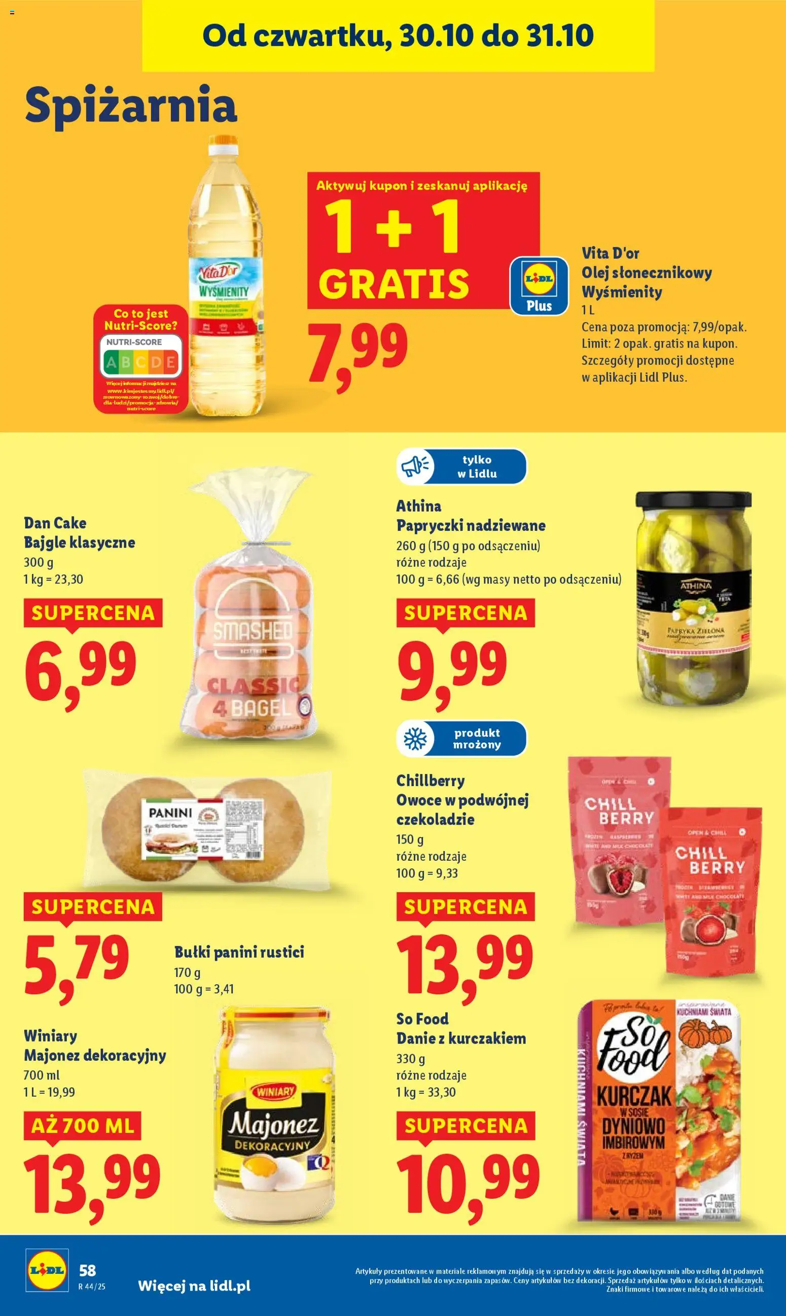 Lidl Gazetka od 30.10.2025 | Strona: 60 | Produkty: Olej słonecznikowy, Papryka, Olej, Majonez