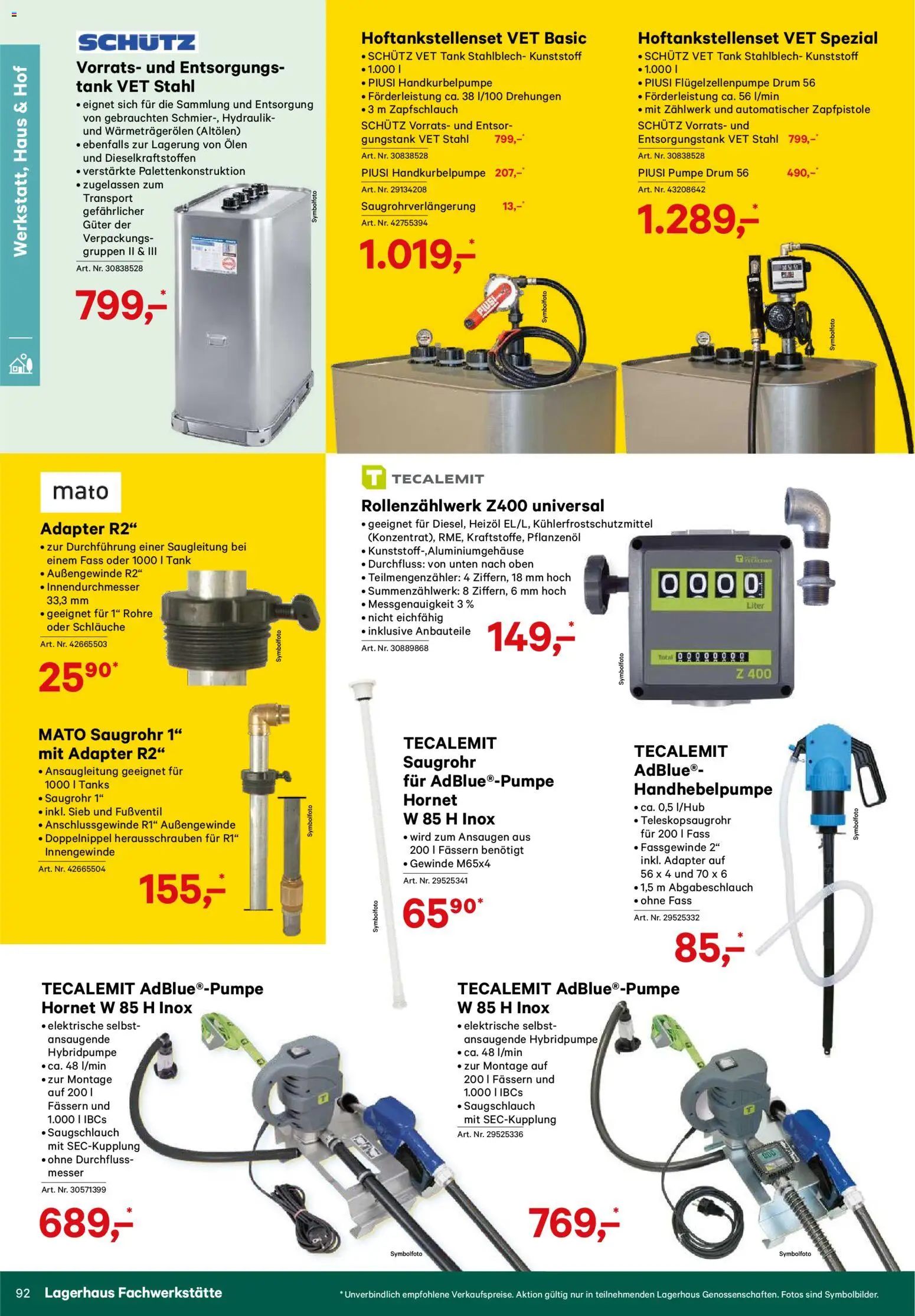 Lagerhaus Verschleißteile & Zubehör gültig ab 01.01.2026 | Seite: 92 | Produkte: Adapter