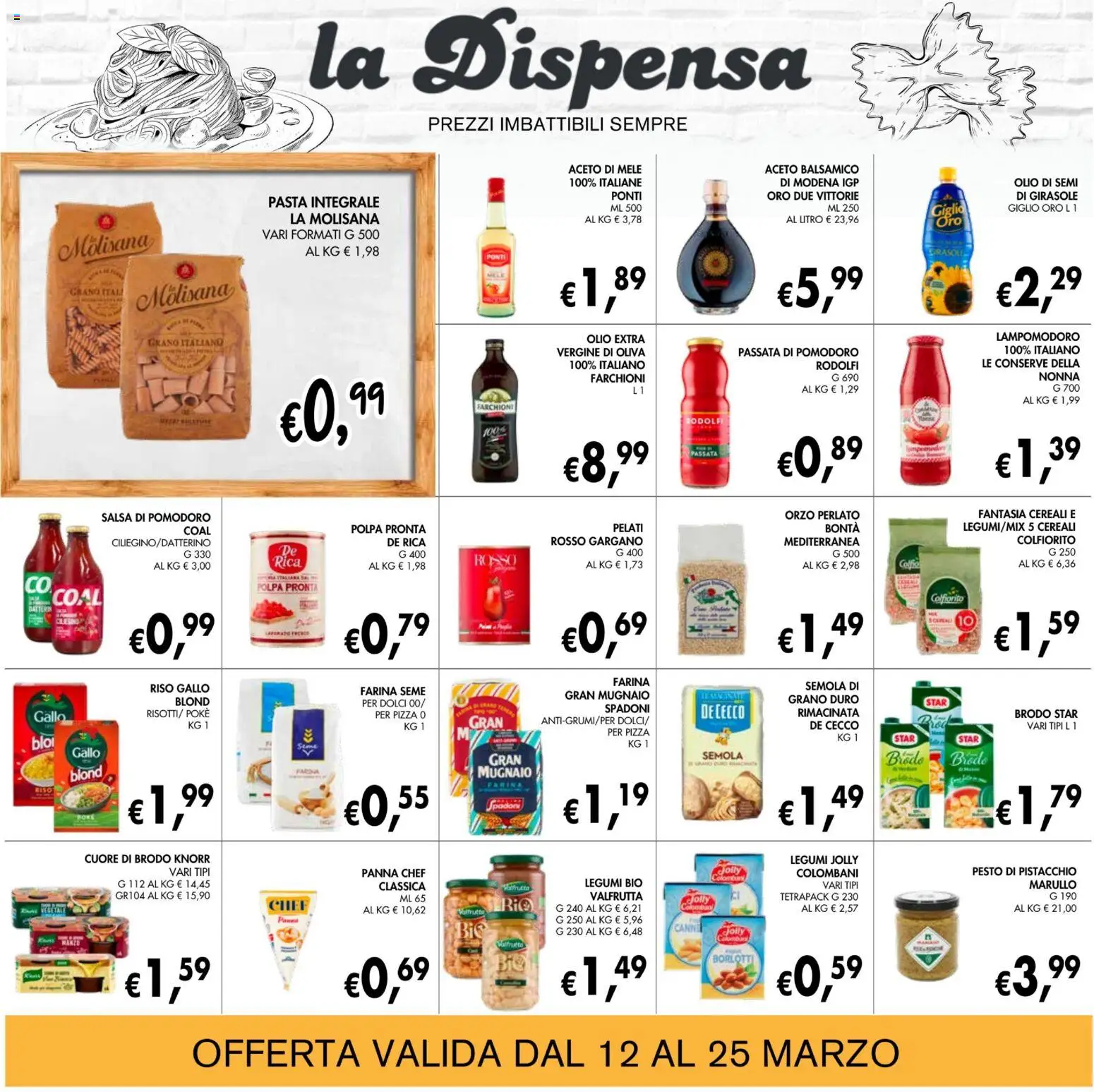 Volantino Coal del 12.03.2026 | Pagina: 12 | Prodotti: Legumi, Panna, Olio, Pasta
