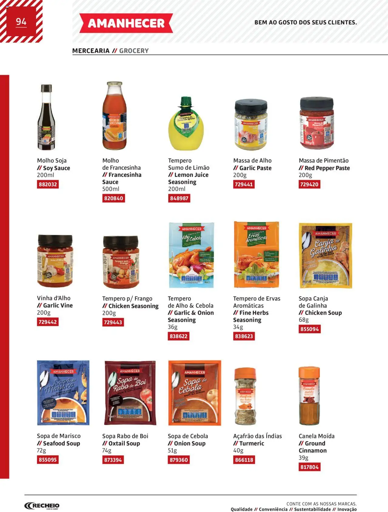 Recheio AS NOSSAS MARCAS │ válido de 19.12.2023 | Página: 94 | Produtos: Pimentão, Cebola, Sopa, Açafrão