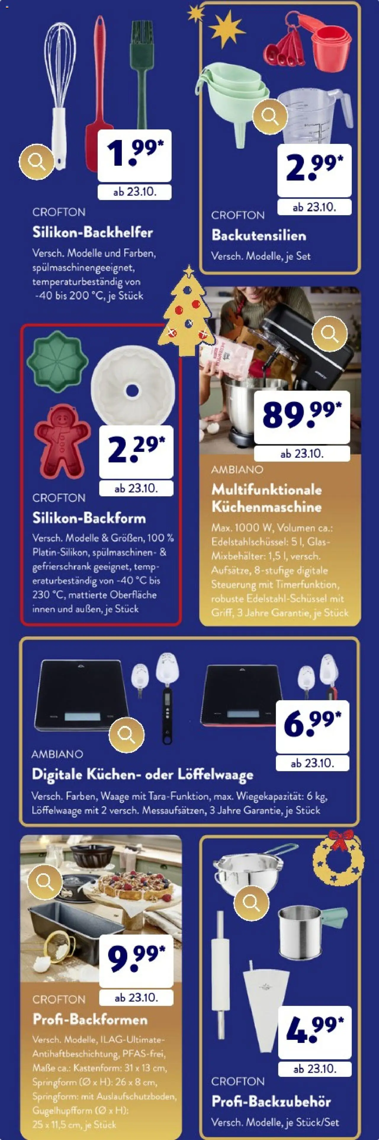 Aldi Süd Weihnachtsbroschüre Oktober – gültig ab 11.10.2025 | Seite: 9 | Produkte: Gefrierschrank, Kuchen