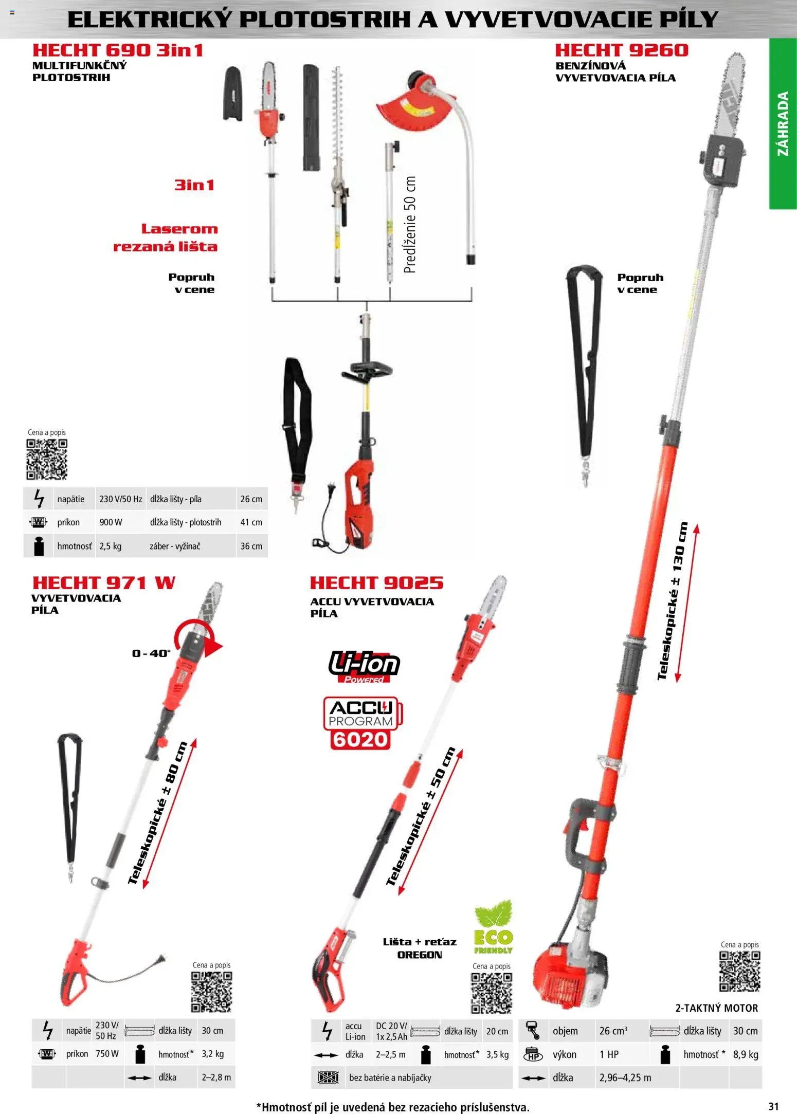 Nové Hecht akcie – leták je platný od 30.10.2025 | Strana: 31 | Produkty: Píla