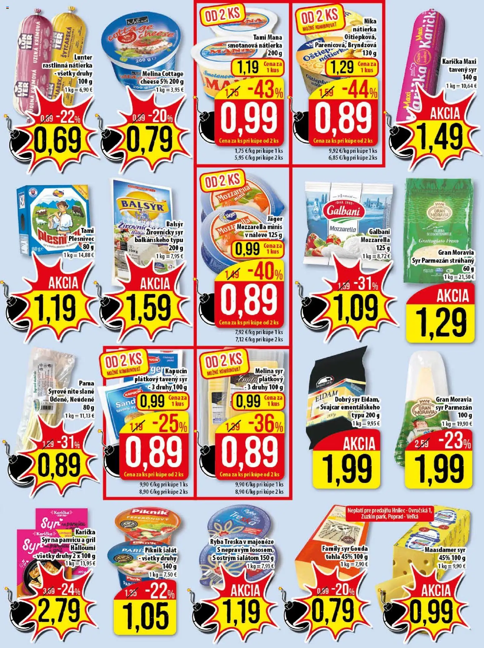 Nové Klas akcie – leták je platný od 02.03.2026 | Strana: 9 | Produkty: Gril, Parmezán, Eidam, Ryba