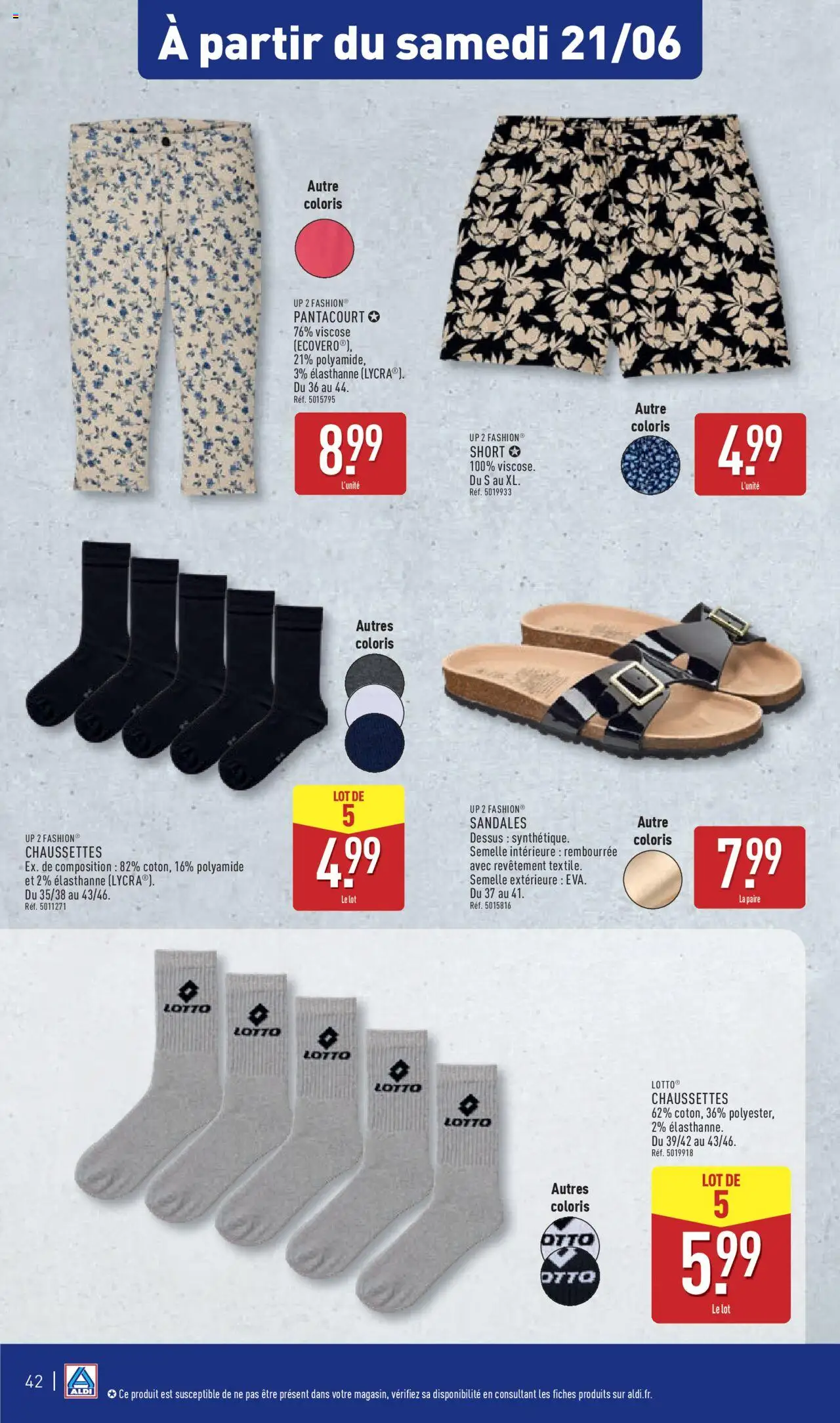  | Page: 45 | Produits: Pantacourt, Shorts, Sandales
