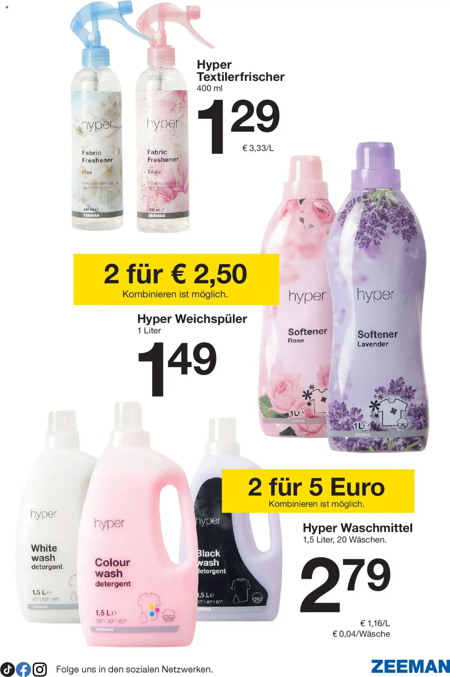 Zeeman Prospekt 	 – gültig ab 27.12.2025 | Seite: 3 | Produkte: Weichspüler, Waschmittel