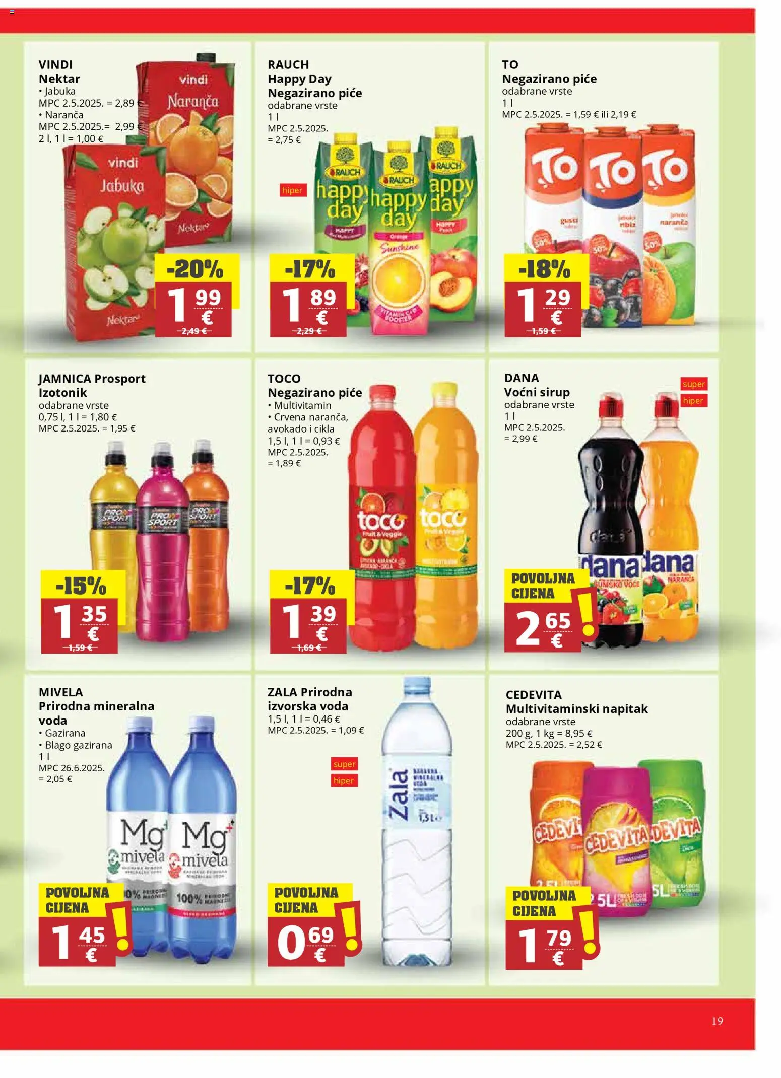 Ribola katalog | vrijedi od 18.02.2026 | Stranica: 19 | Proizvodi: Cikla, Cedevita, Sirup, Jabuka