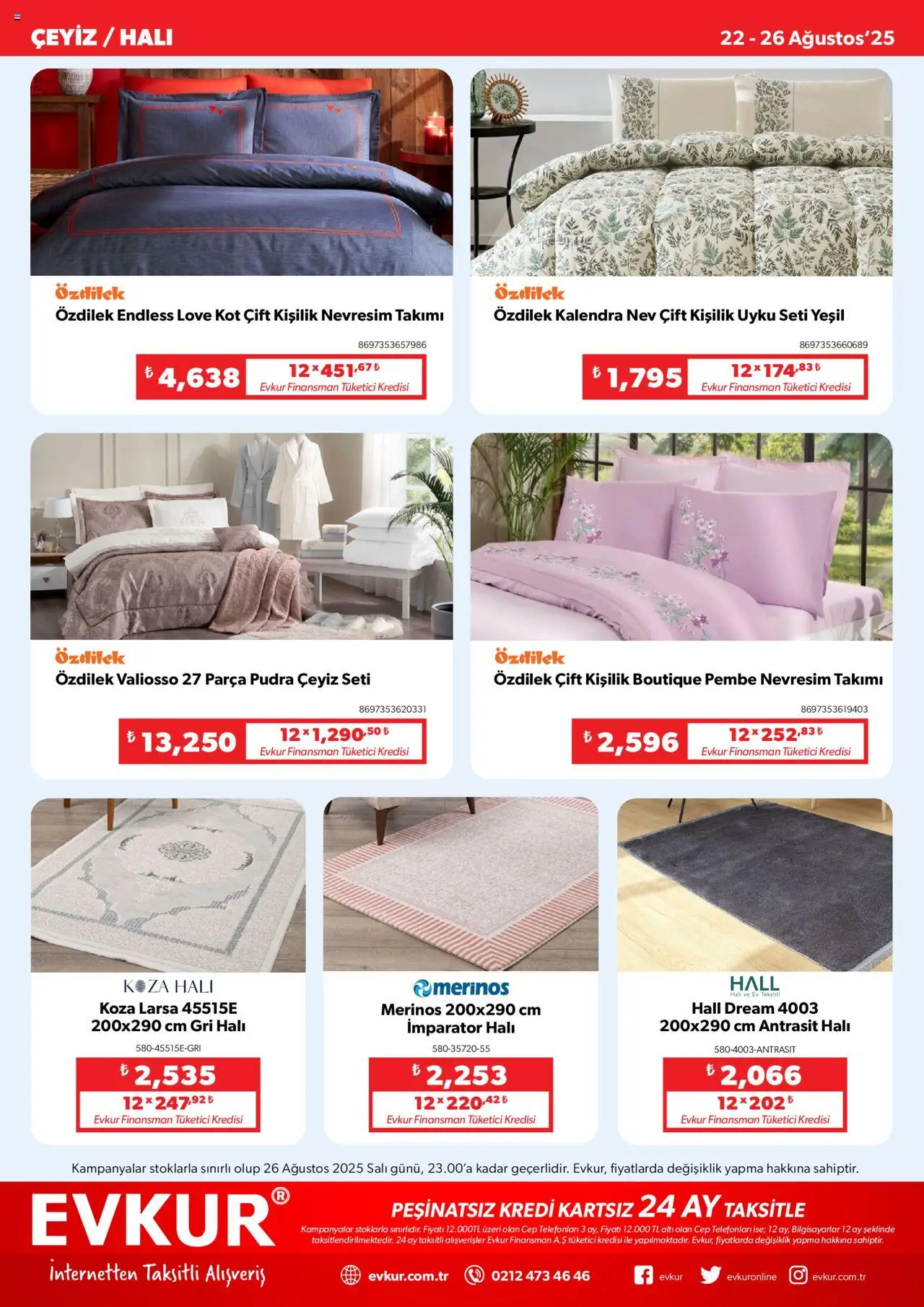 Evkur Katalog - 22.08.2025 tarihinden itibaren geçerlidir | Sayfa: 9 | Ürünler: Halı, Nevresim, Pudra