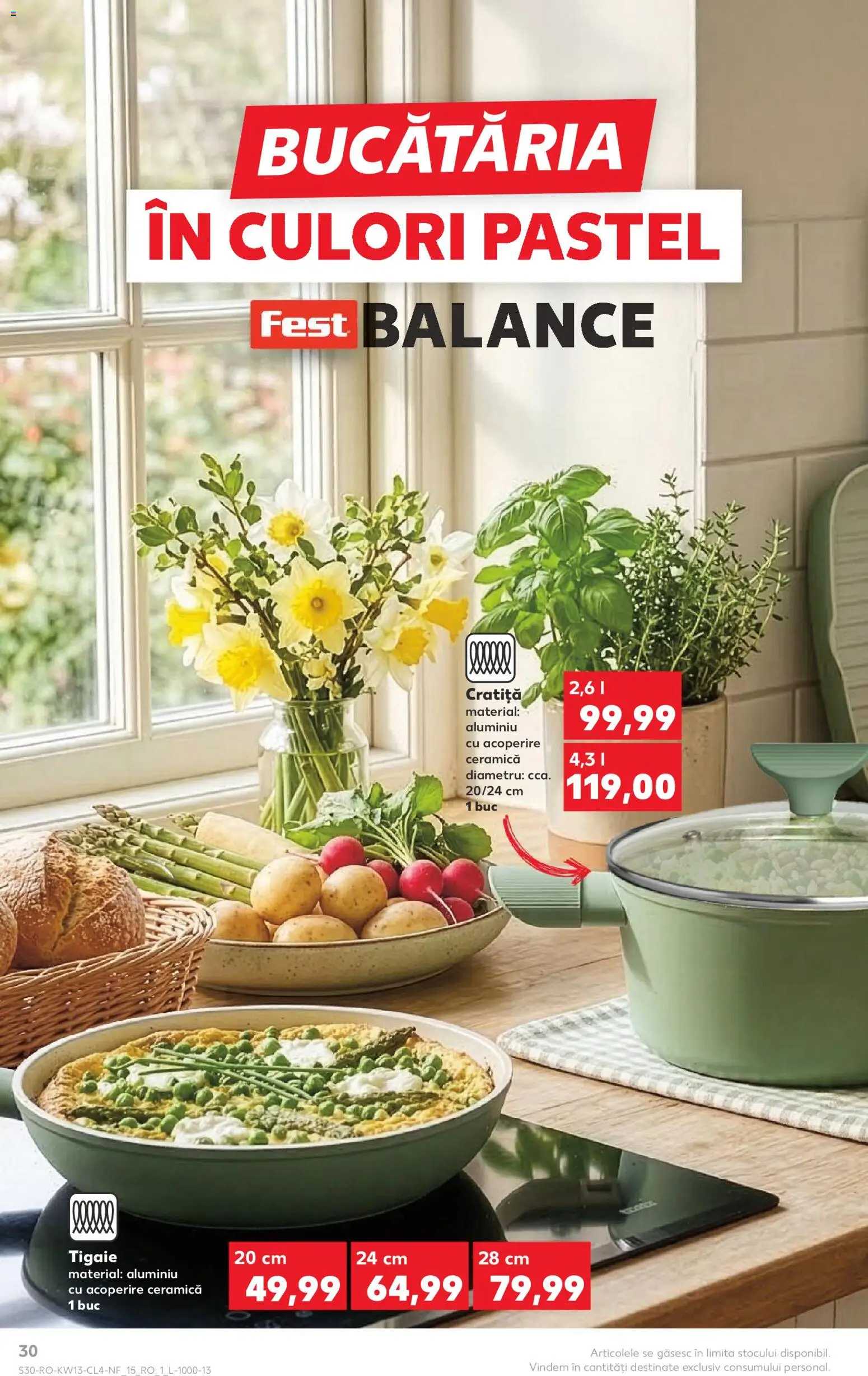 Noul catalog Kaufland – valabil de la 25.03.2026 | Pagină: 30 | Produse: Tigaie, Cratiță