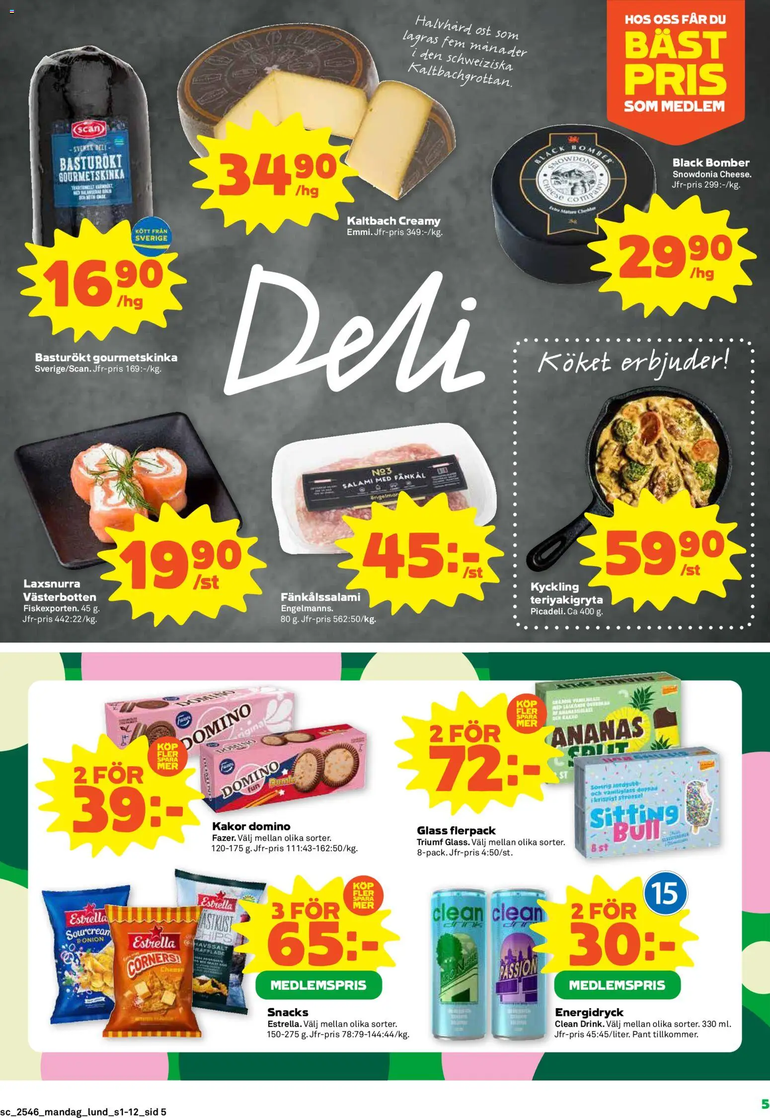 Stora Coop reklamblad aktuell från 10.11.2025 | Sida: 5 | Produkter: Chips, Ost, Salami, Fänkål