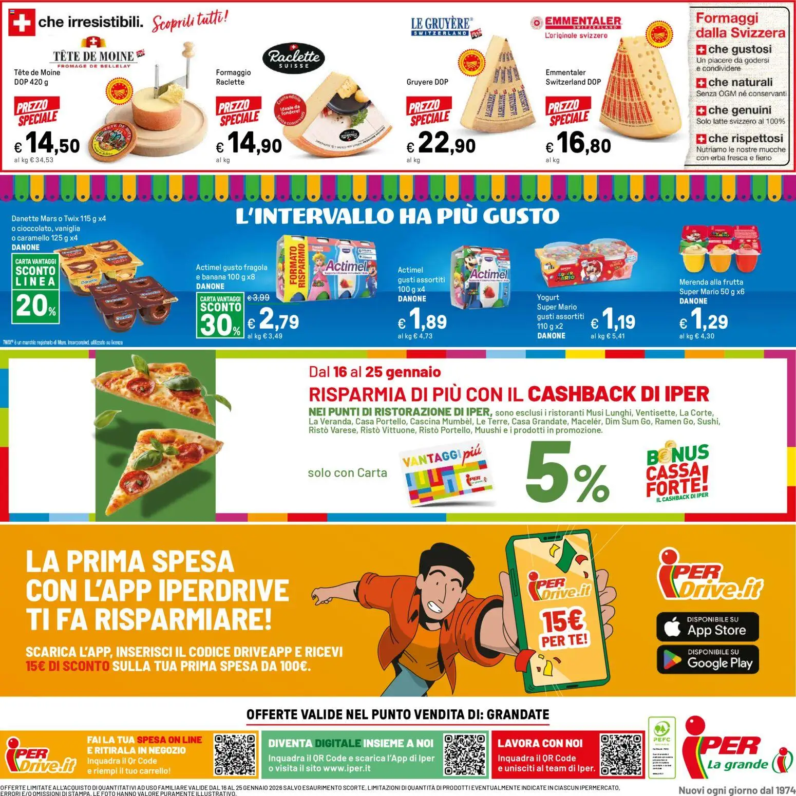 Volantino Iper del 16.01.2026 | Pagina: 40 | Prodotti: Yogurt, Tè, Frutta, Latte